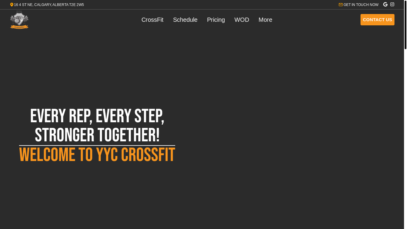 website screenshot of https://yyccrossfit.pages.dev/