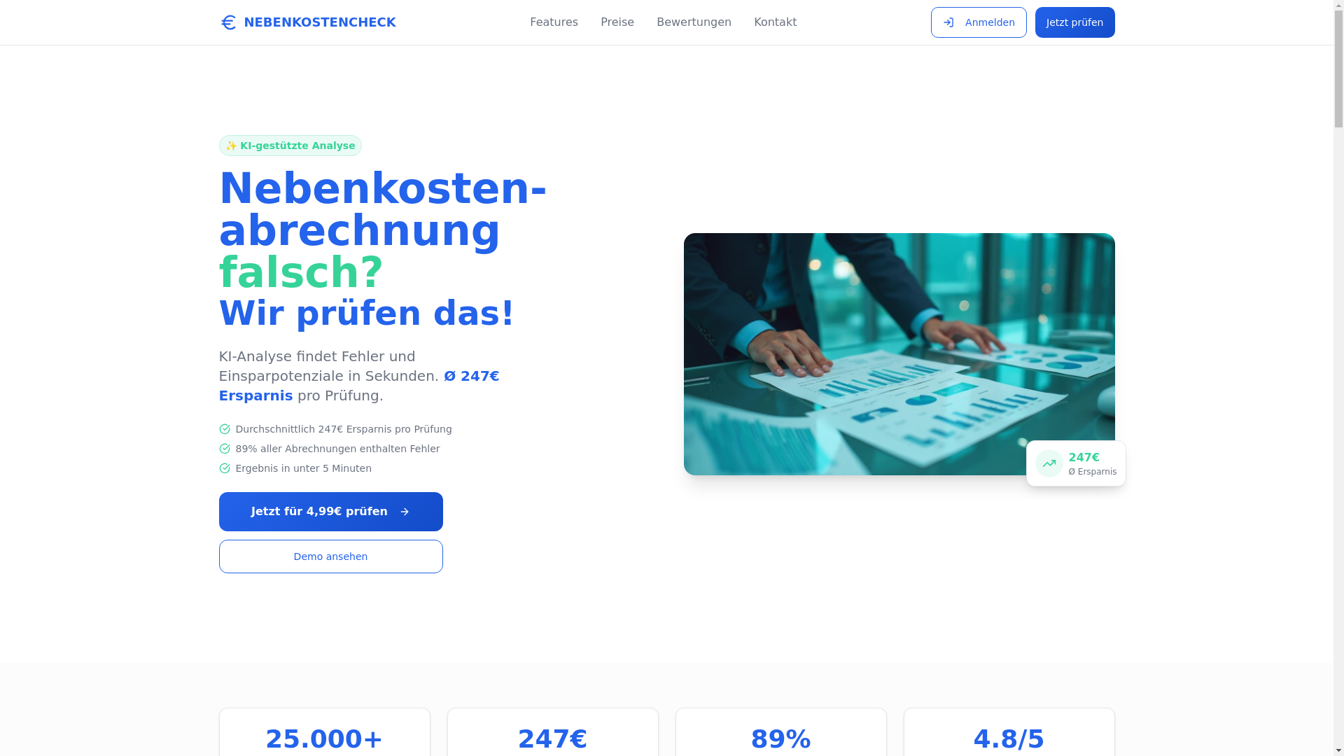 website screenshot of https://nebenkostencheck.app/