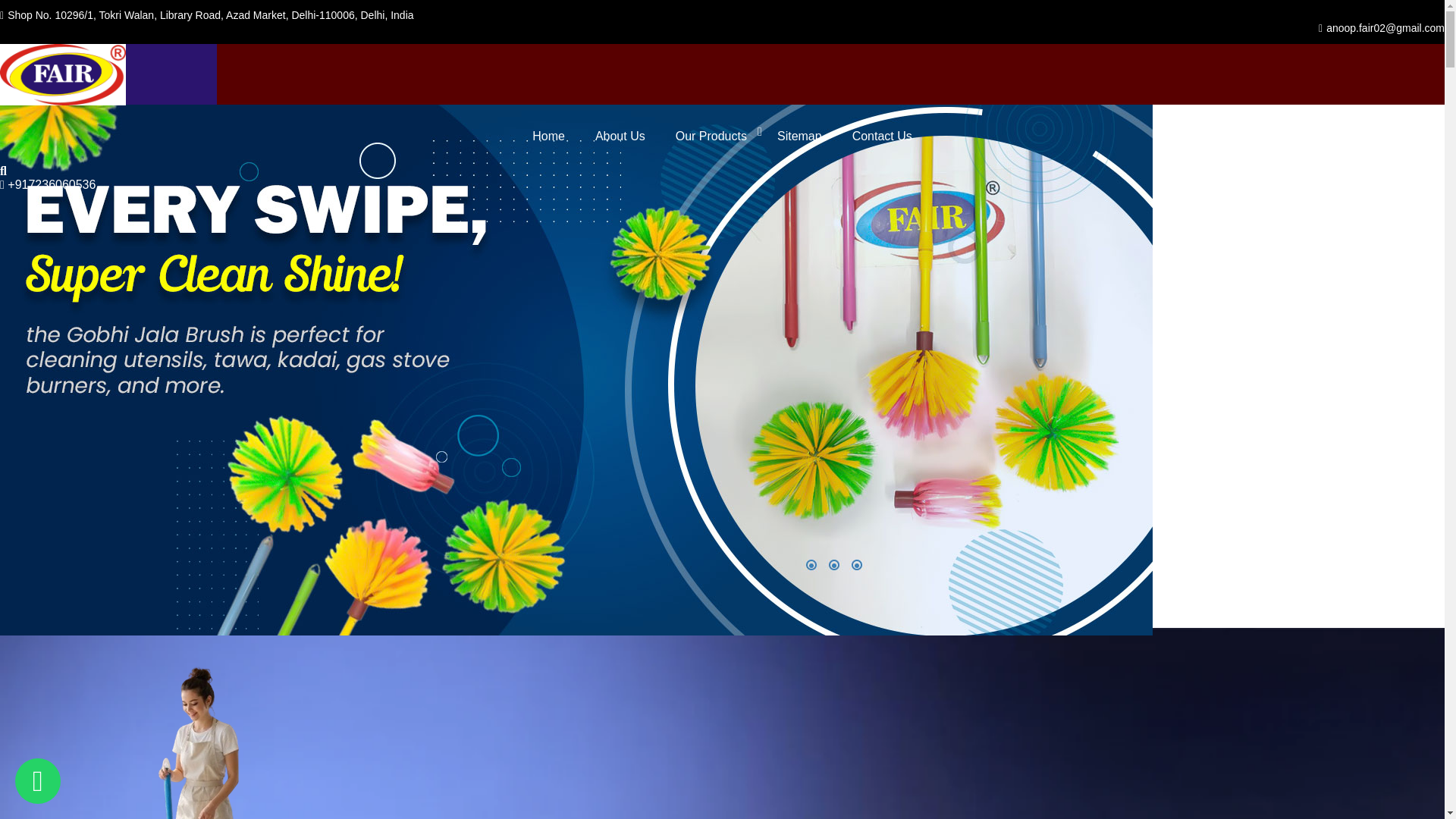 website screenshot of https://faircleaningproducts.com/