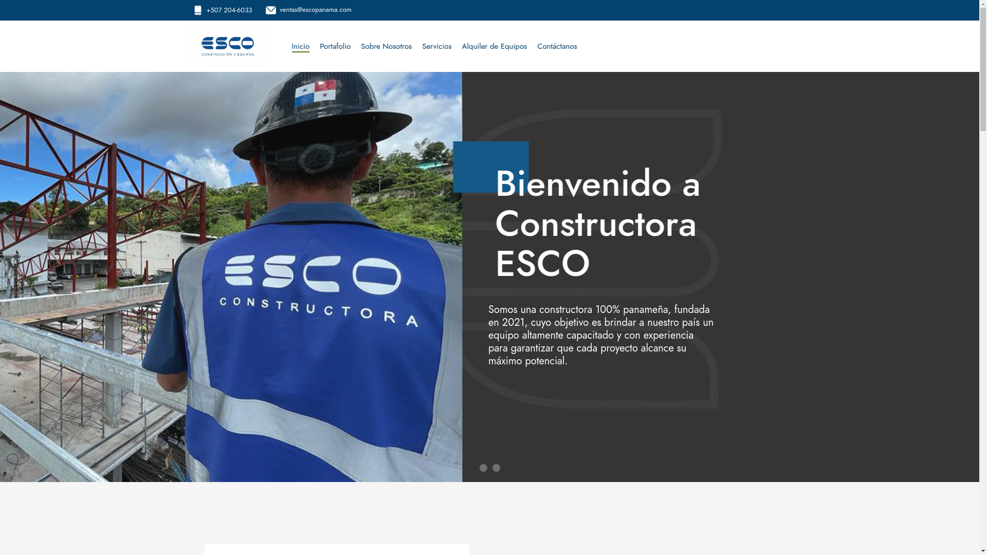 website screenshot of https://escoequipos.com/