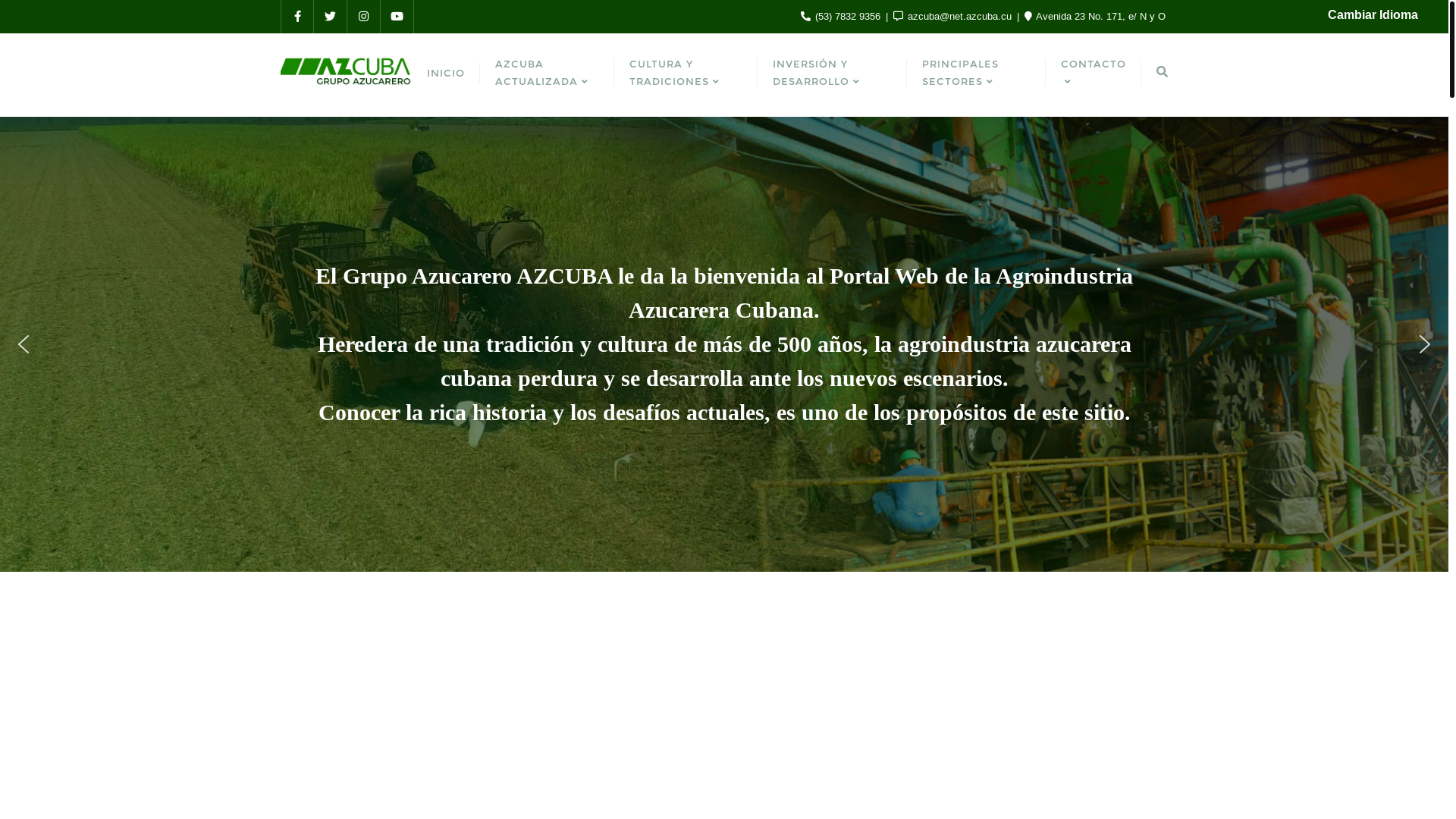 website screenshot of https://www.azcuba.cu
