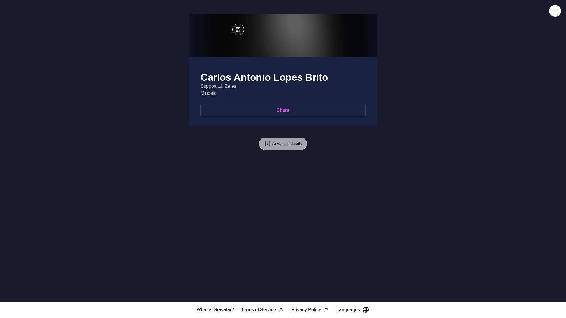 website screenshot of https://carlosantoniolopesbrito.link/