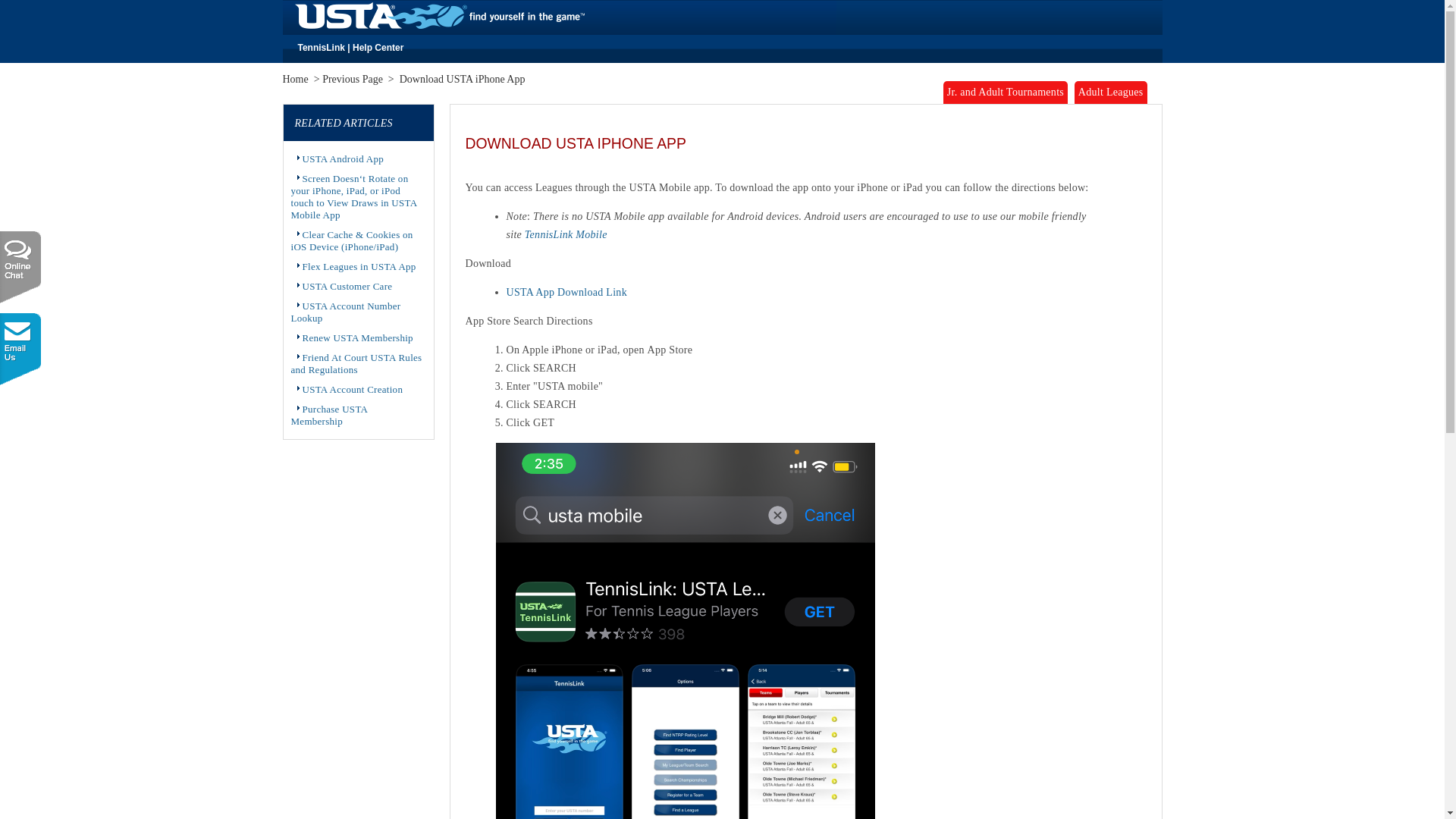 website screenshot of https://activenetwork.my.salesforce-sites.com/usta/articles/en_US/Article/Download-USTA-Mobile-App