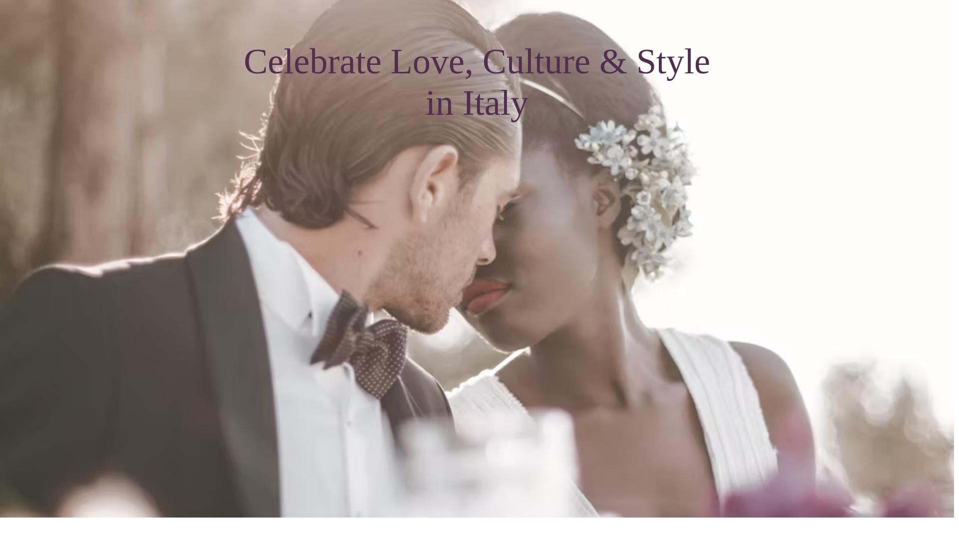 website screenshot of https://violatarantinoevents.com/