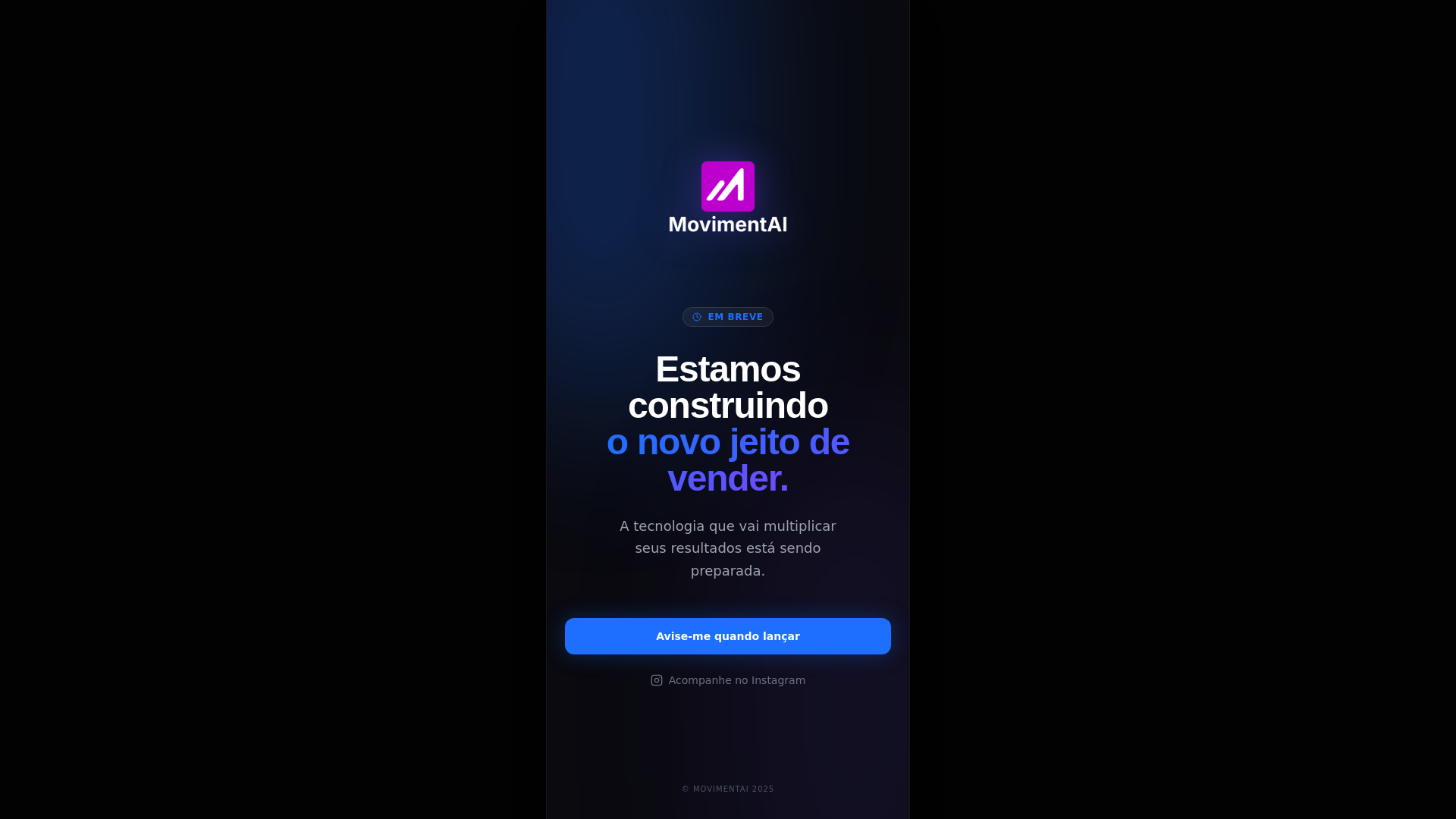 website screenshot of https://movimentailabs.com.br/