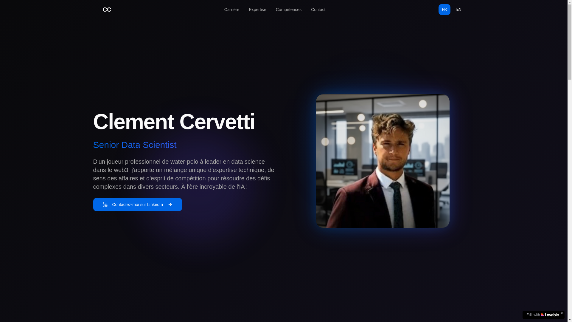 website screenshot of https://clement-cervetti.com/