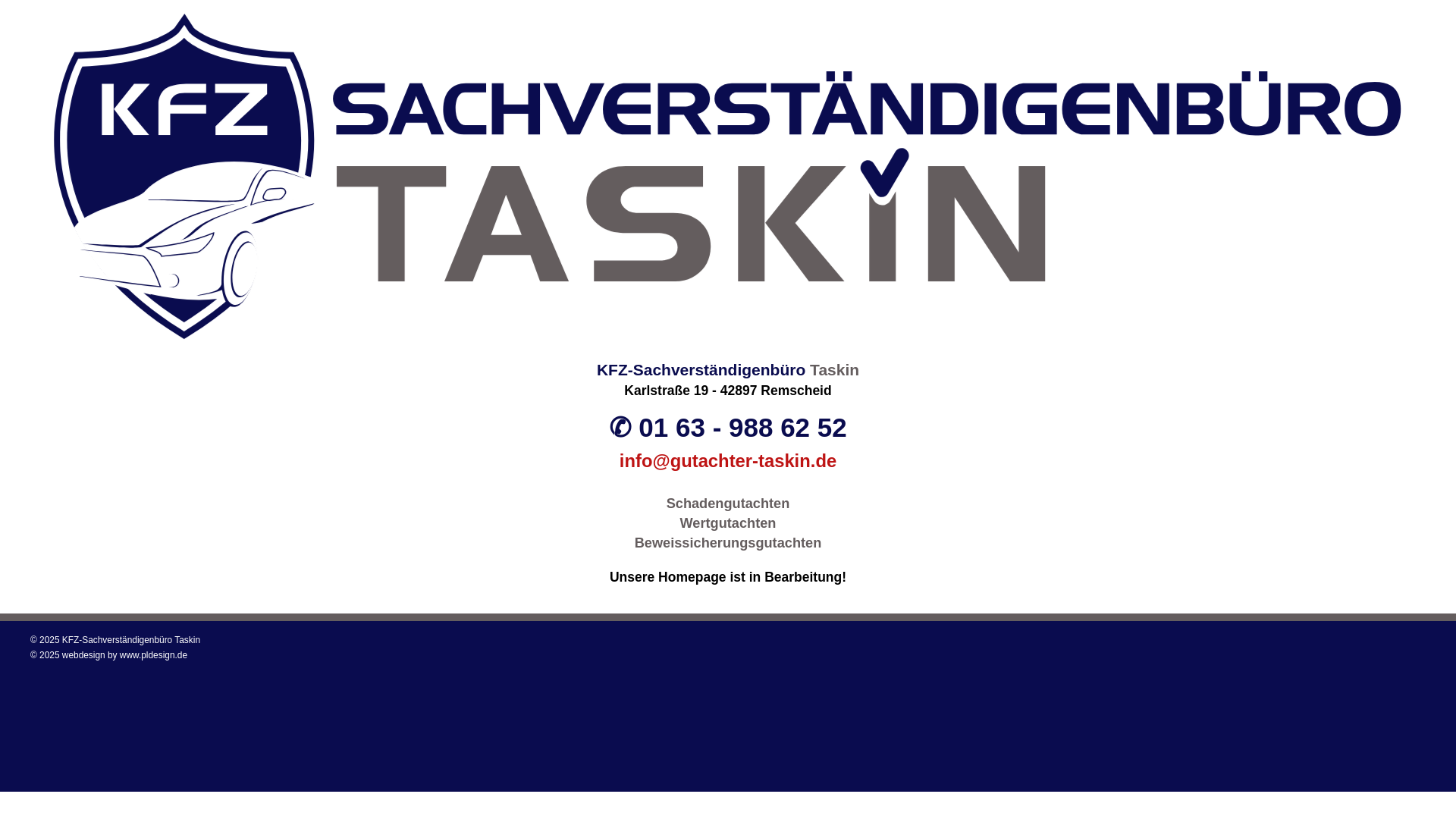 website screenshot of https://gutachter-taskin.eu/