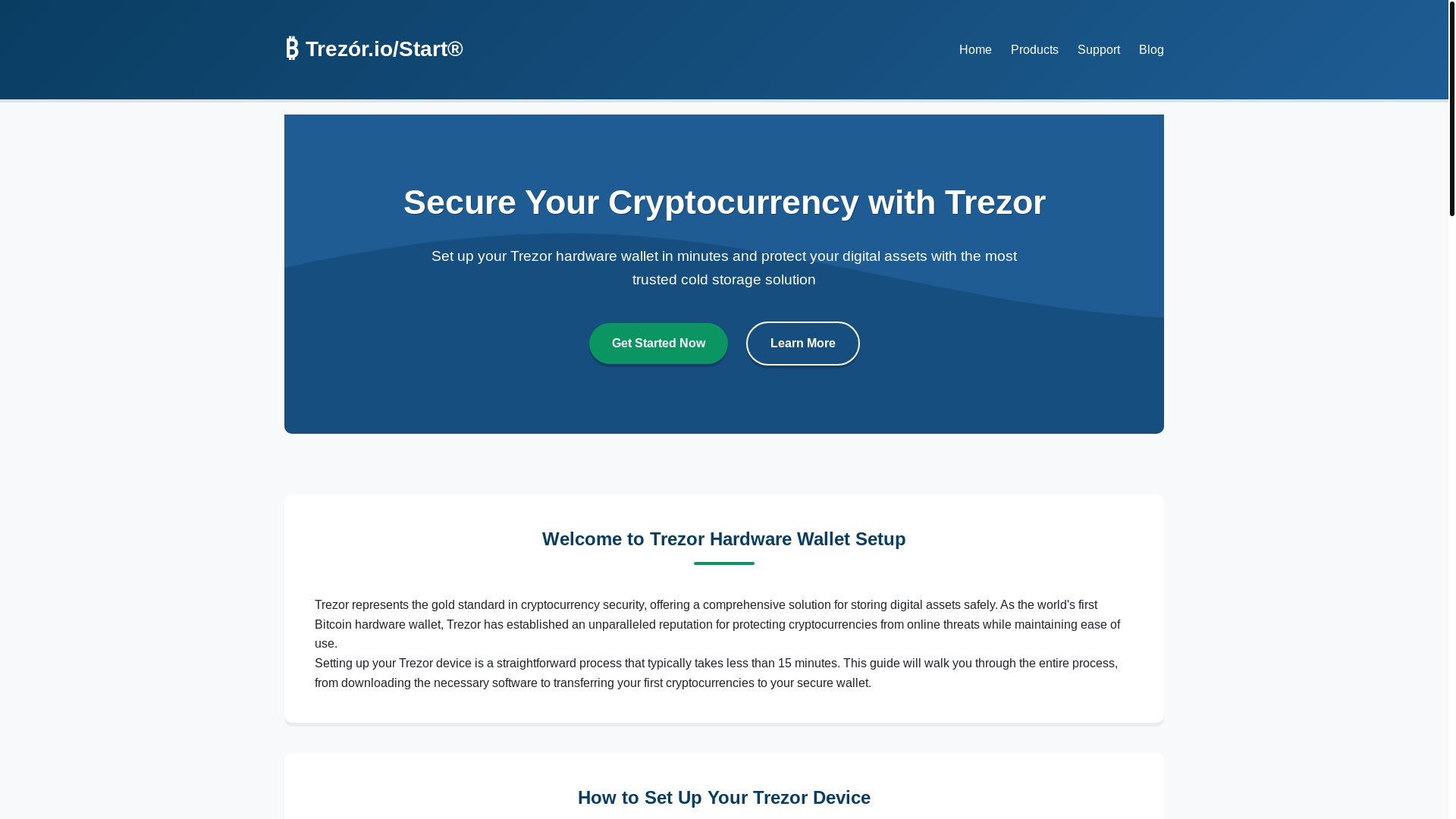 website screenshot of https://faq-trezur-us.pages.dev/