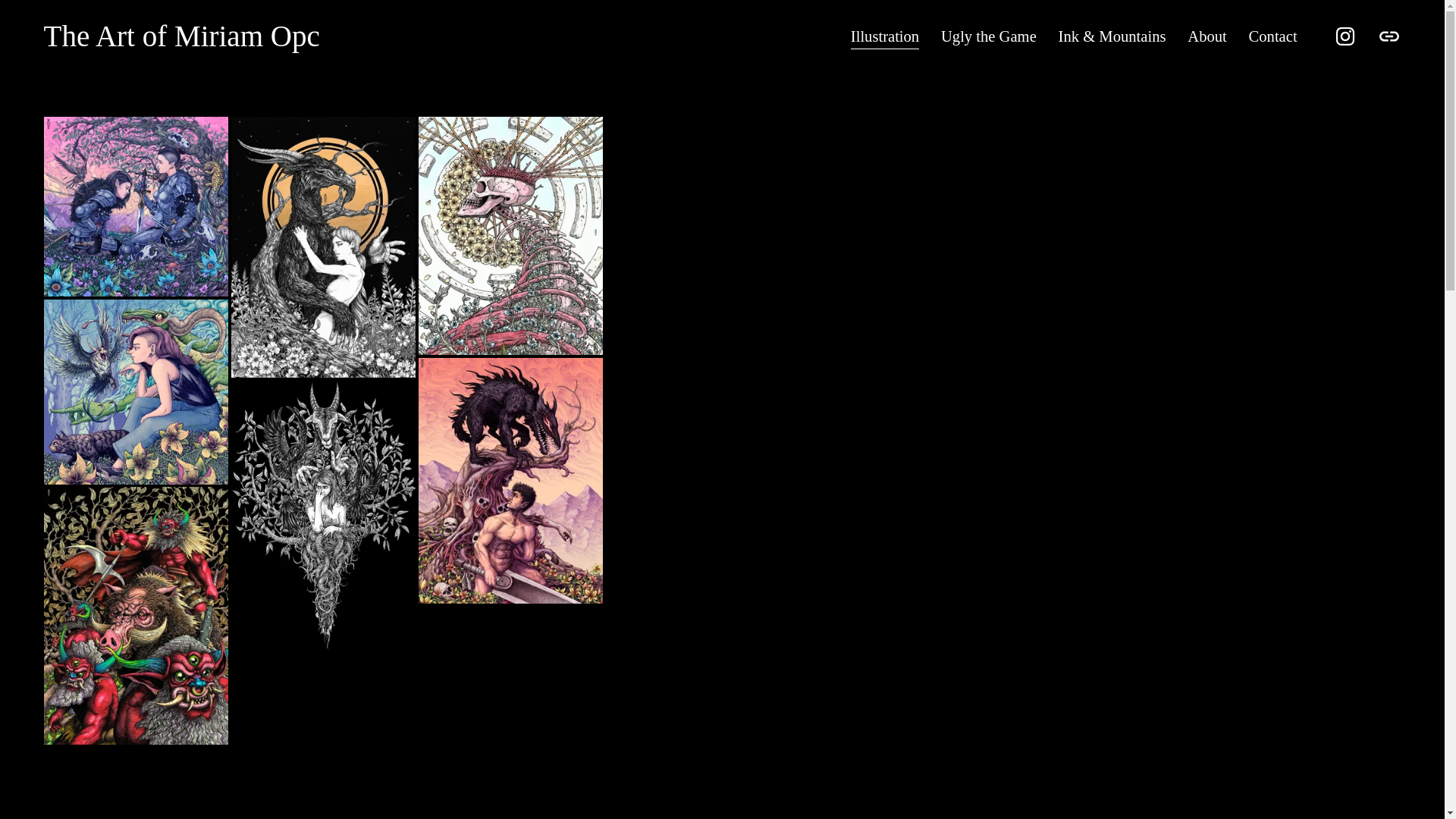 website screenshot of https://theartofmiriamopc.com/