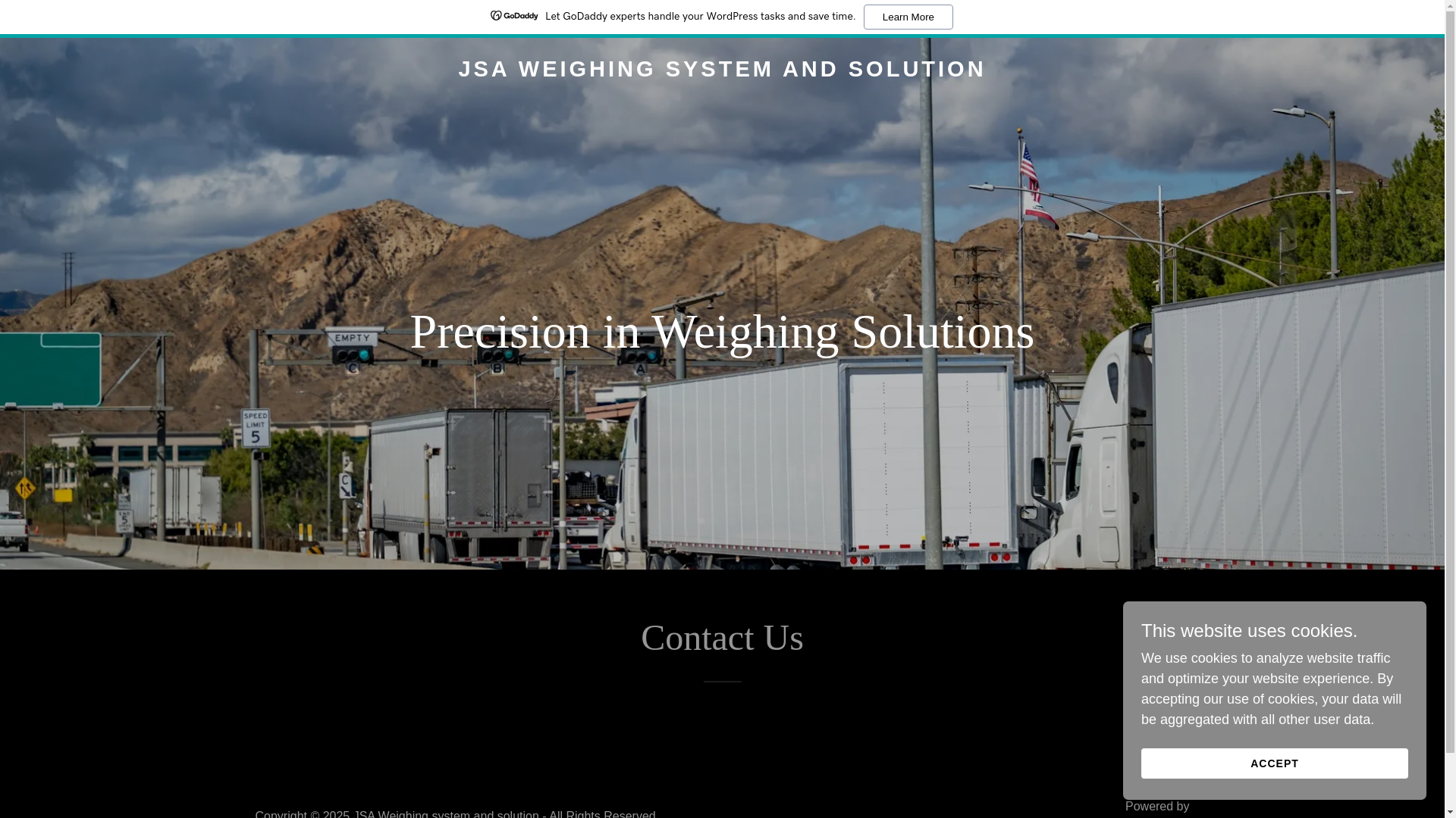 website screenshot of https://jsajsaweighing.in/