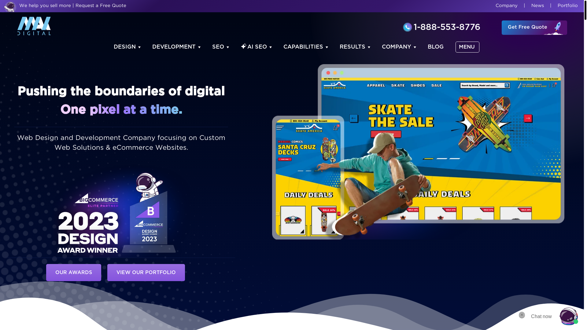 website screenshot of https://makdigitalweb.com/