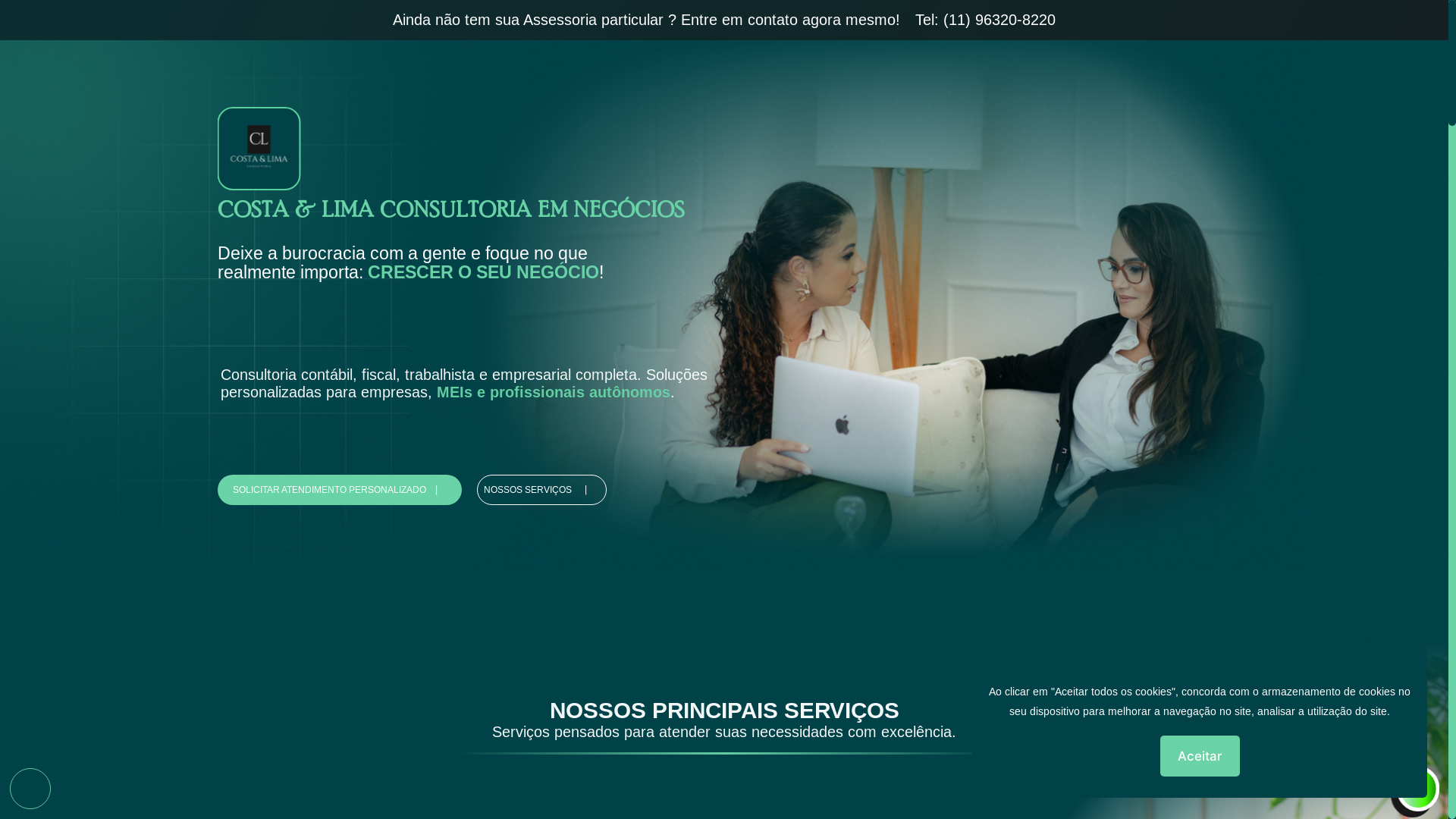 website screenshot of https://dezorzisolucoes.com.br/