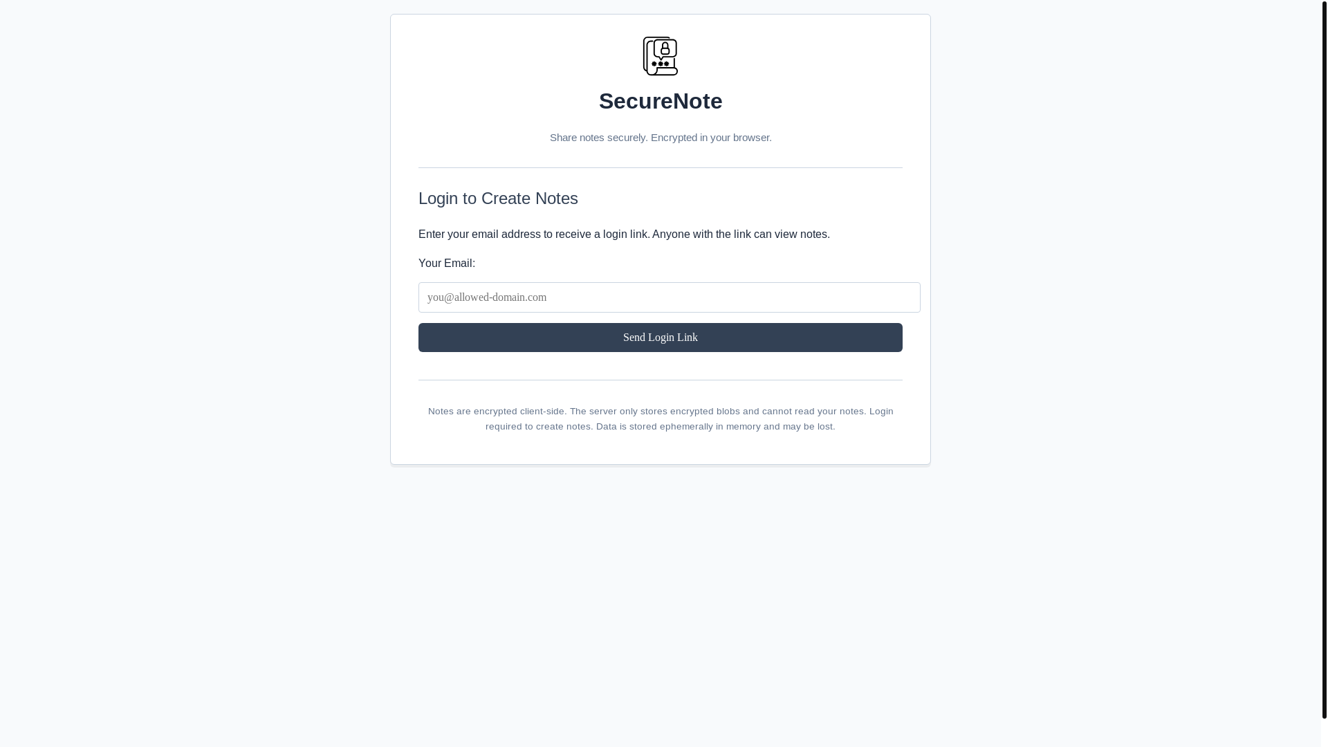 website screenshot of https://secure-note-817.pages.dev/