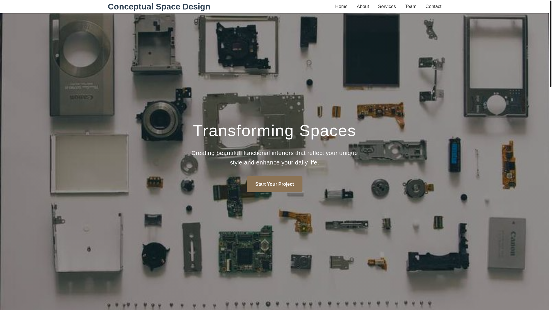website screenshot of https://conceptualspacedesign.click/