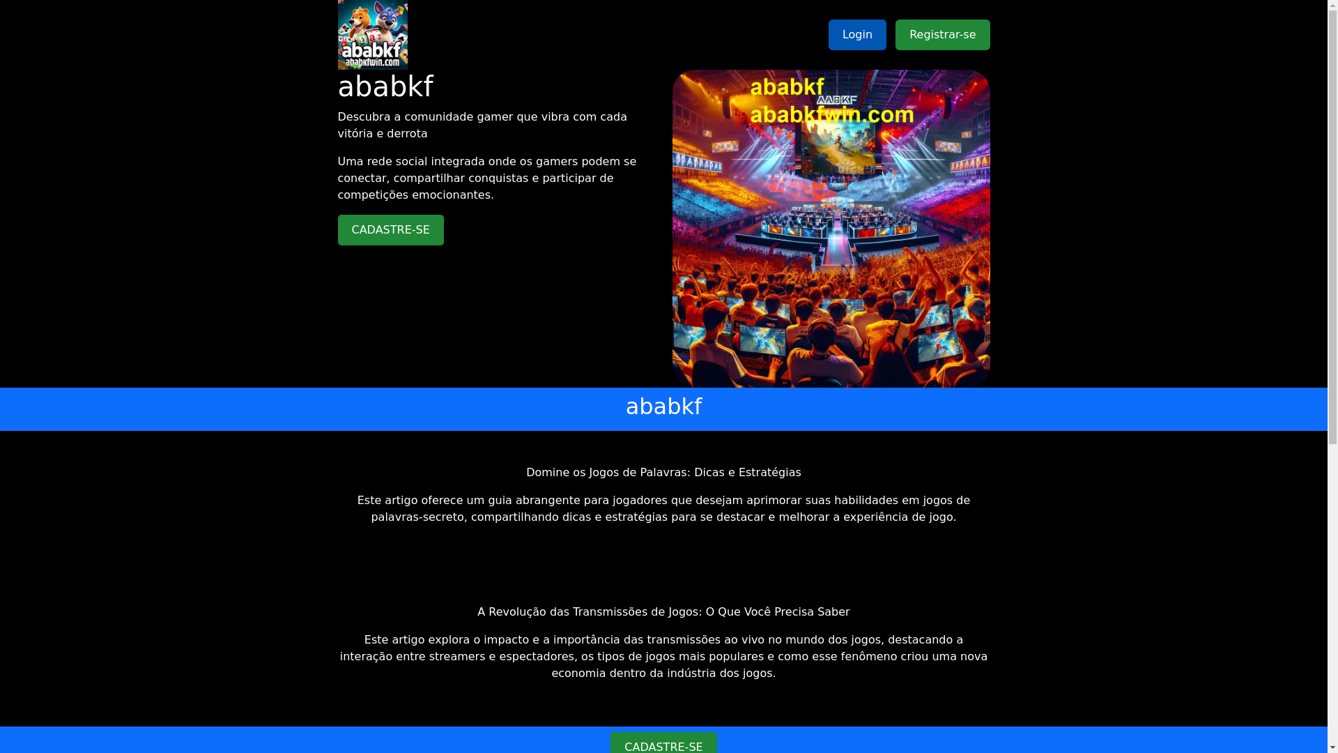 website screenshot of https://ababkfwin.com/