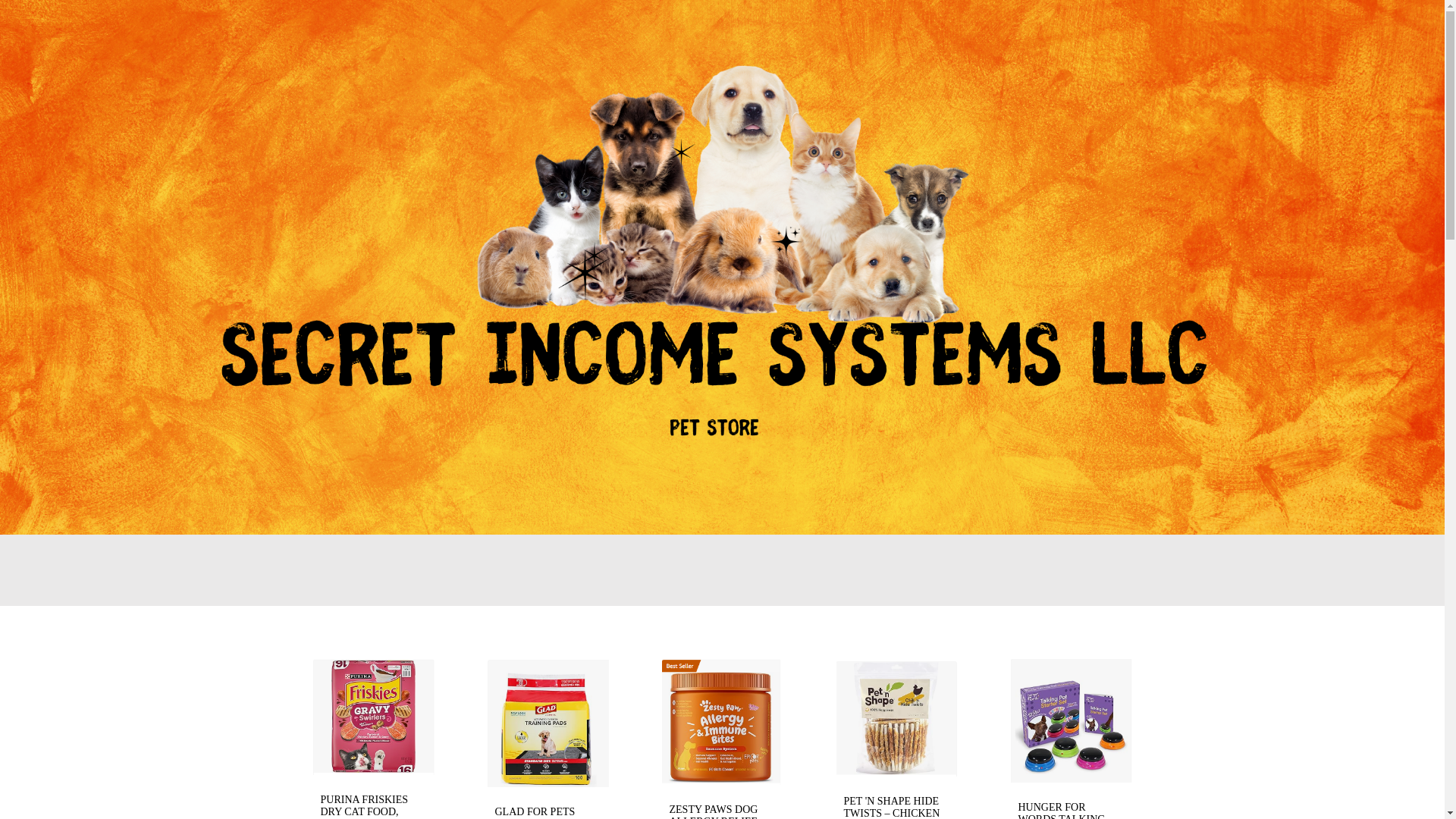 website screenshot of https://secretincomesystemsllcpetstore.com/