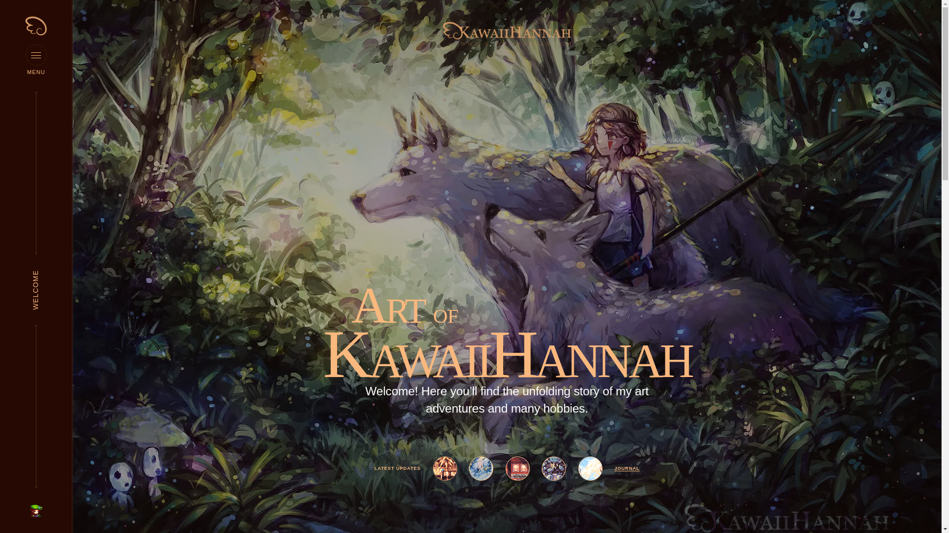 website screenshot of https://kawaiihannah.pages.dev/