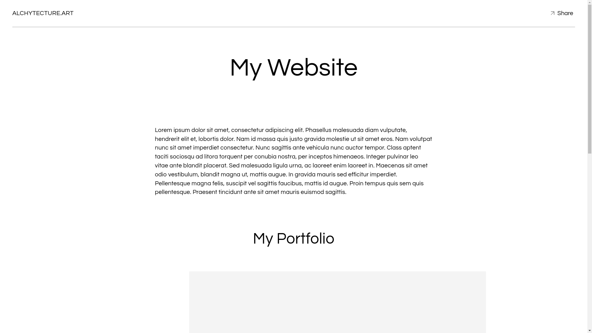 website screenshot of https://alchytecture.art/