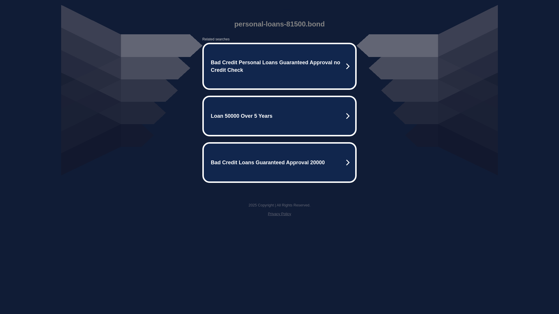 website screenshot of https://personal-loans-81500.bond/