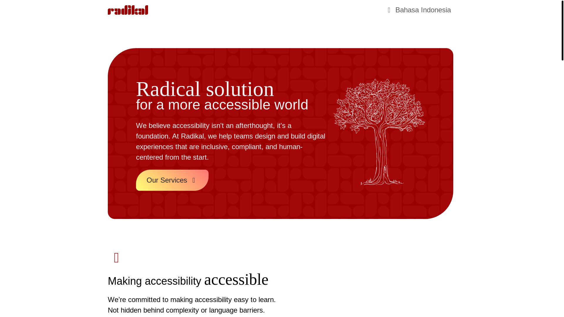 website screenshot of https://tidakterlihat.id/