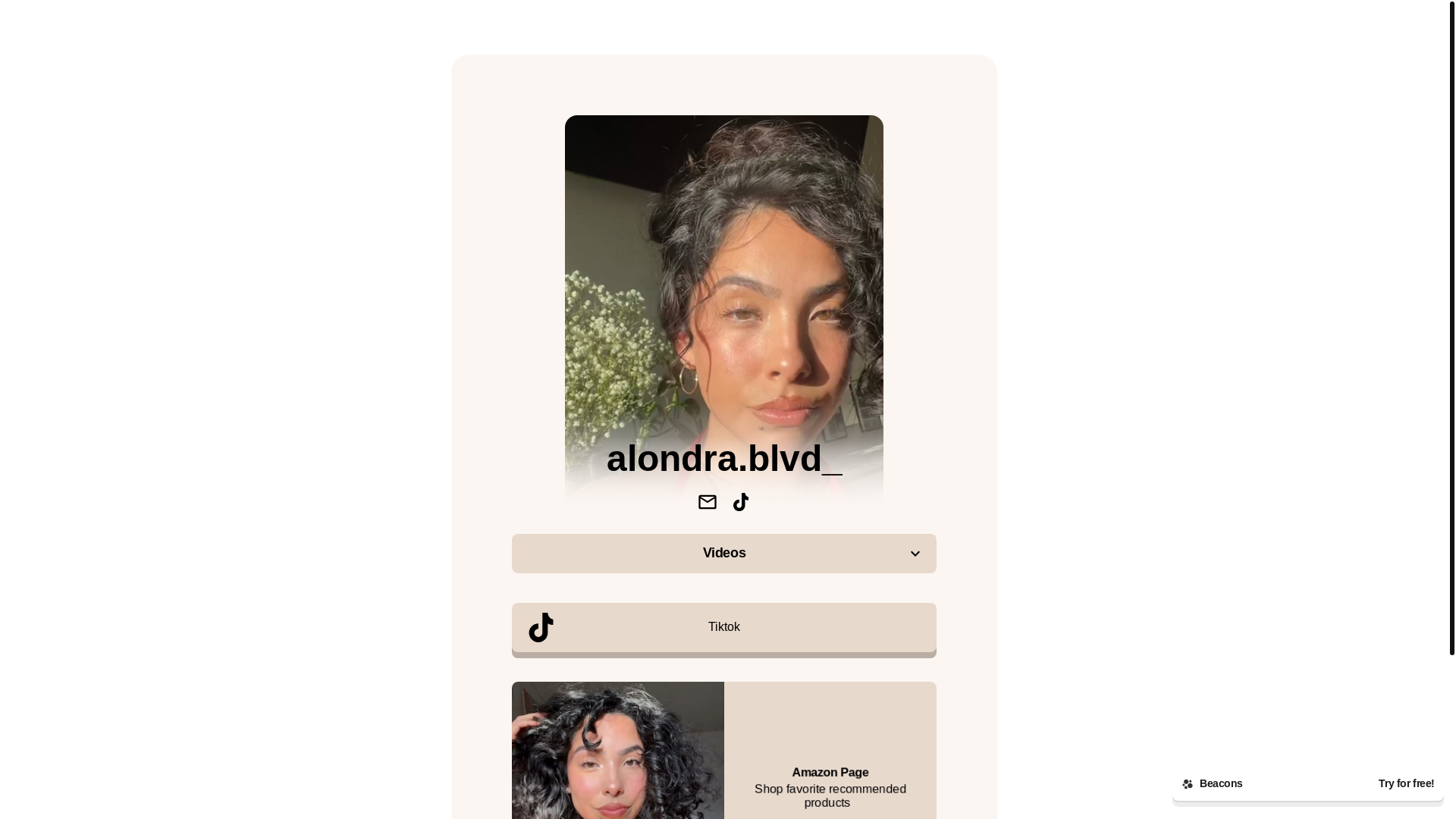 website screenshot of https://alondrablvd.store/