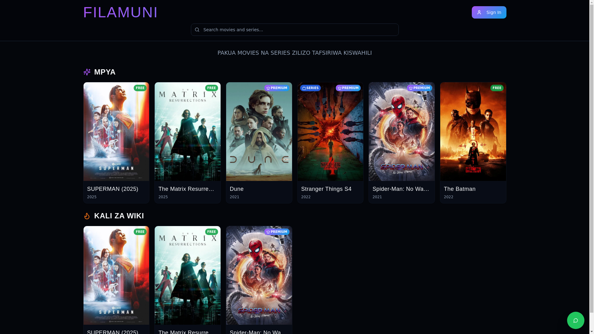 website screenshot of https://filamuni.com/