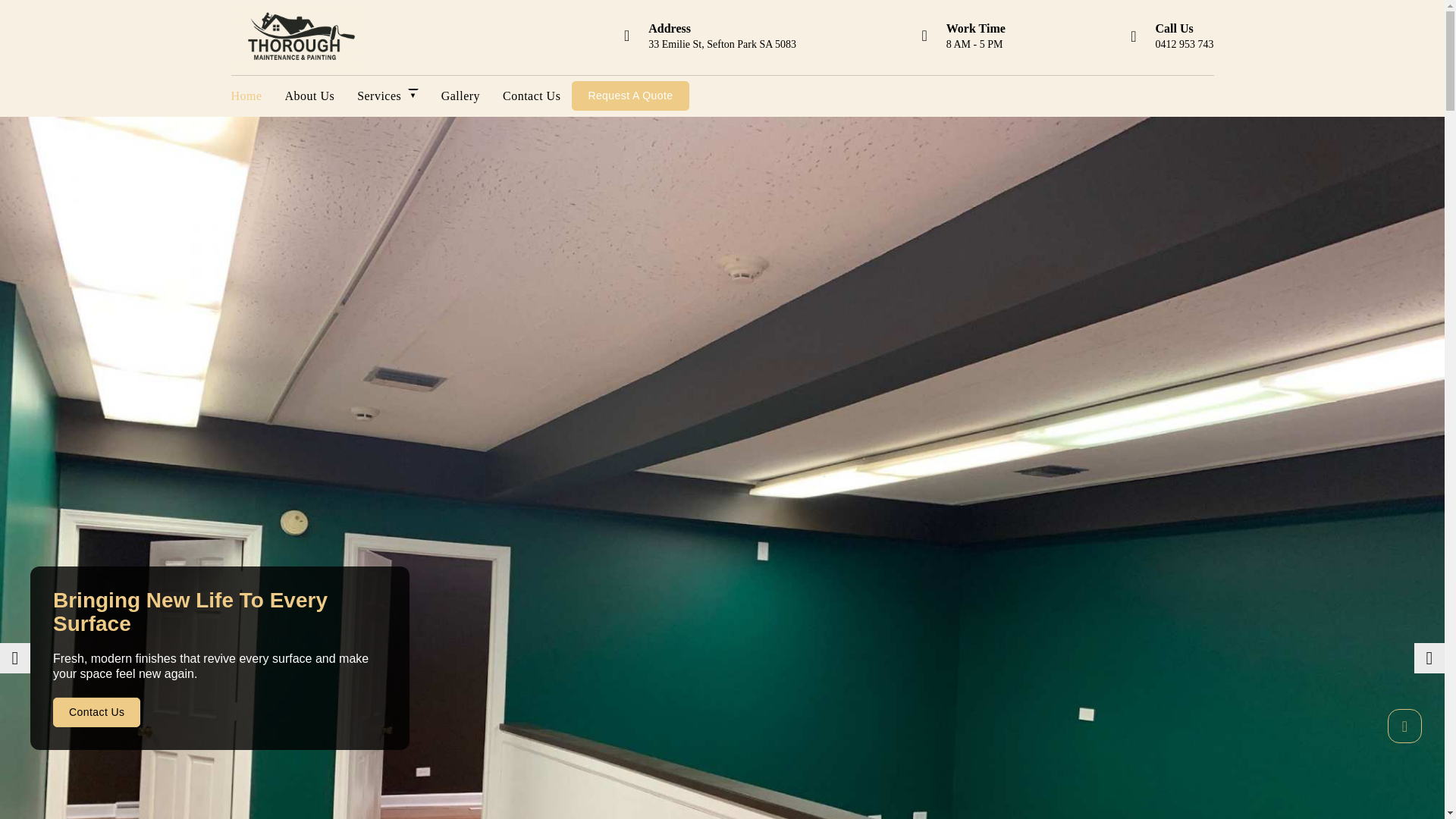 website screenshot of https://thoroughmaintenance.com.au/