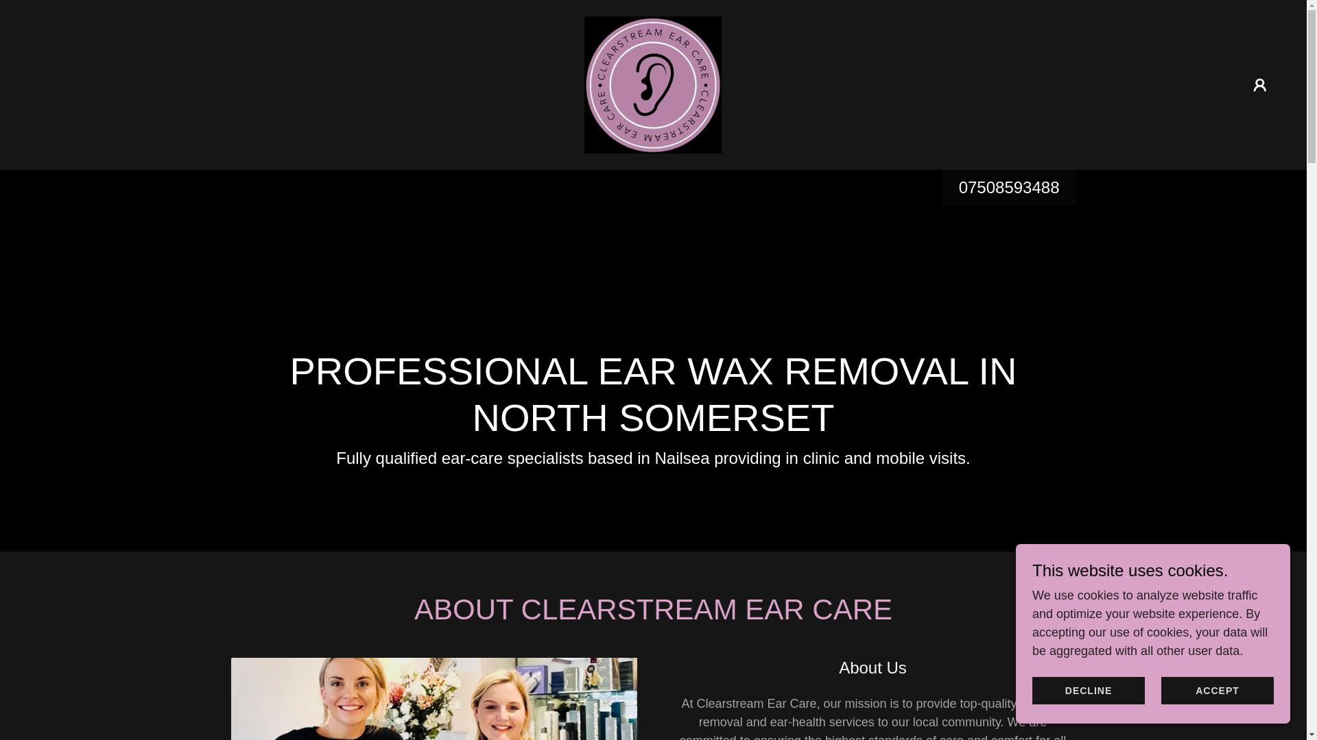 website screenshot of https://clearstreamearcare.co.uk/