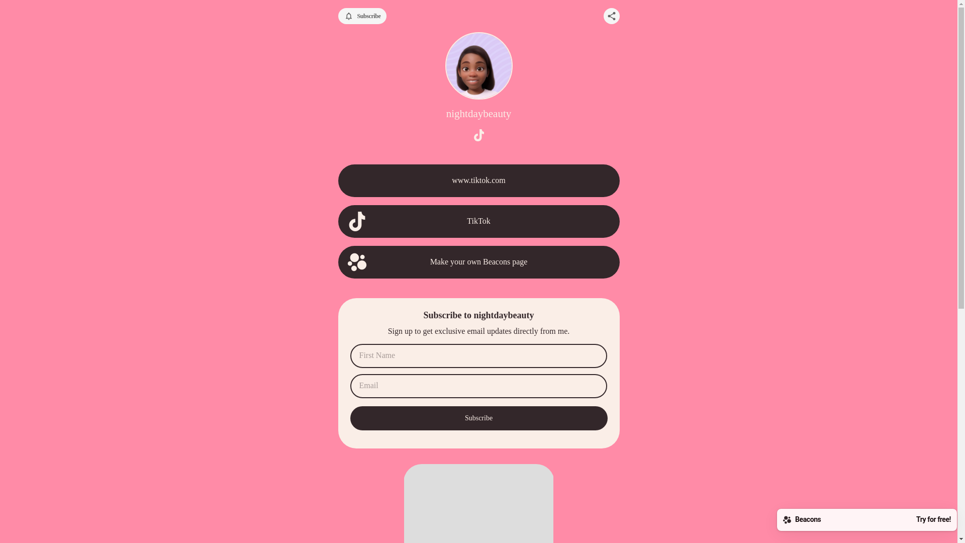 website screenshot of https://nightdaybeauty.store/