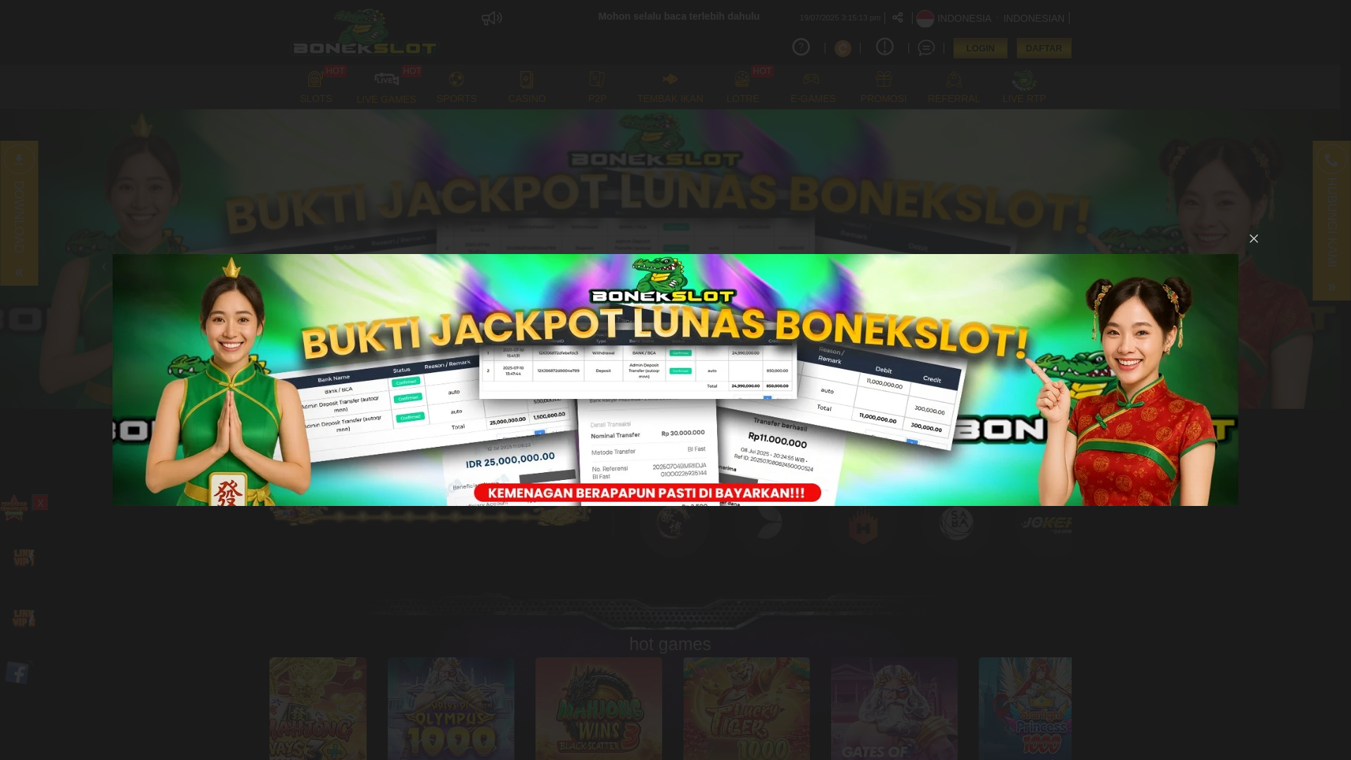 website screenshot of https://bonek-win14.shop/