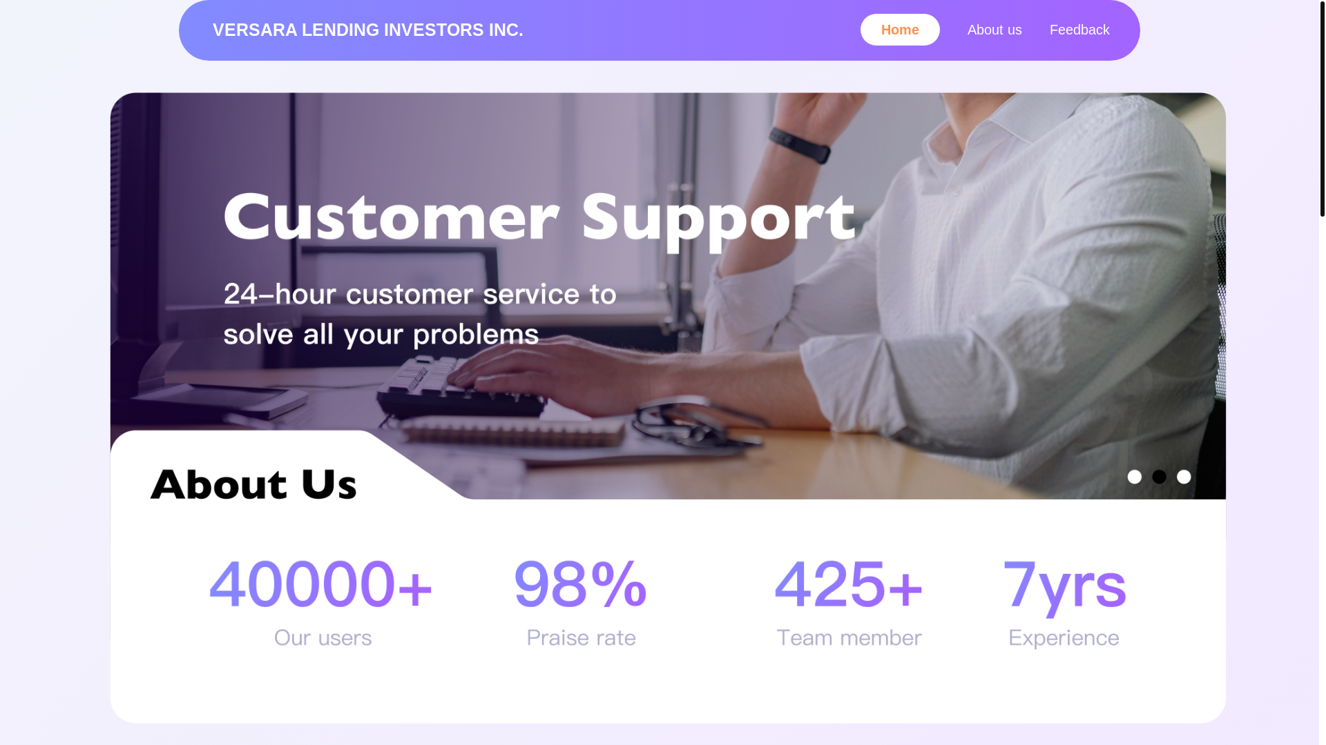 website screenshot of https://versara-lending.com/