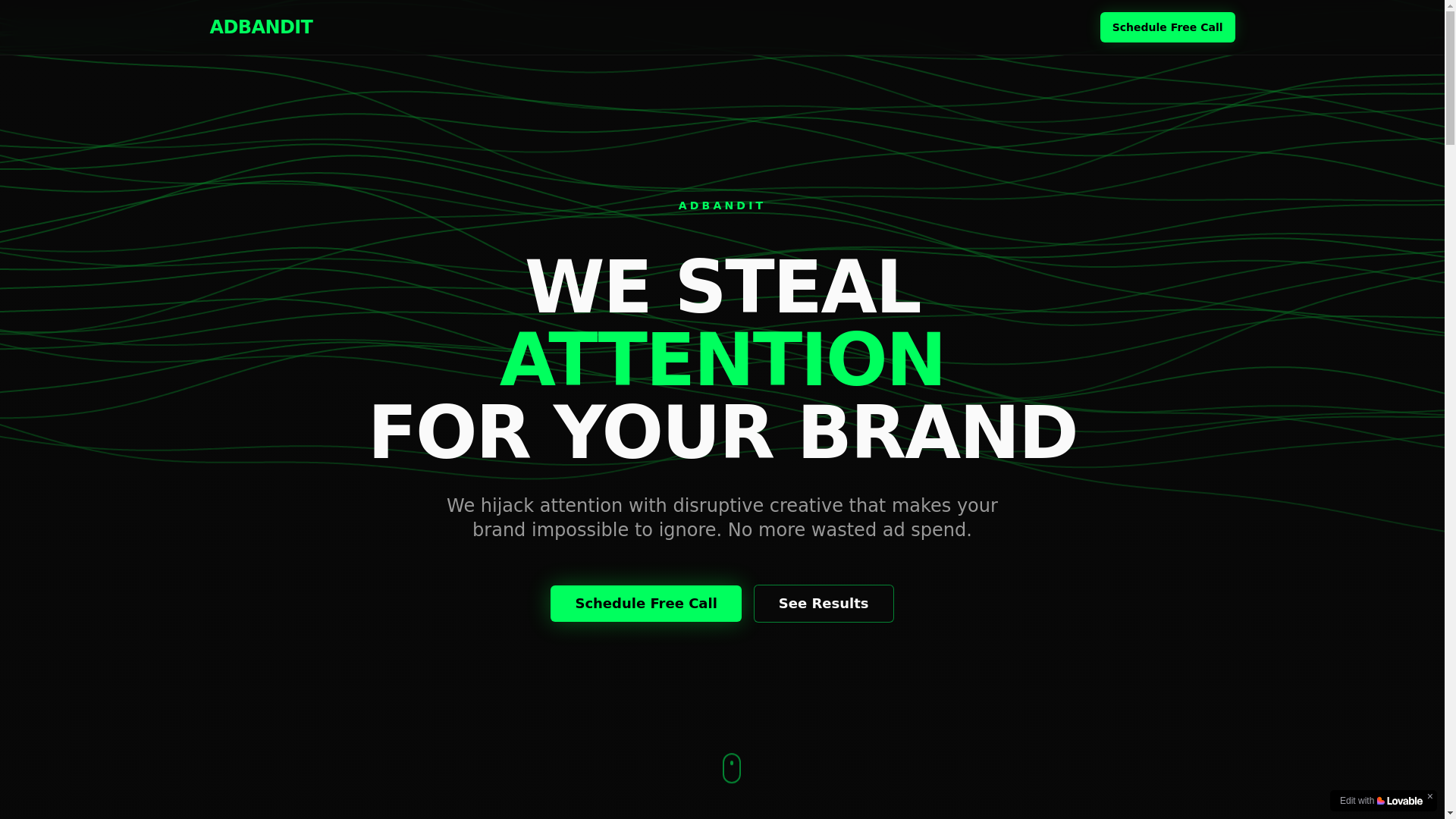 website screenshot of https://clickad-bandit.com/