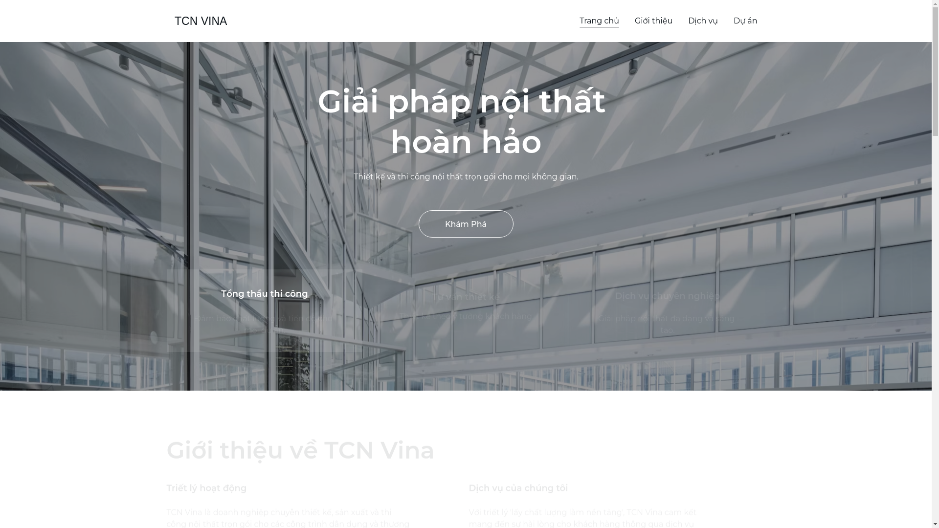 website screenshot of https://tcnvina.com/