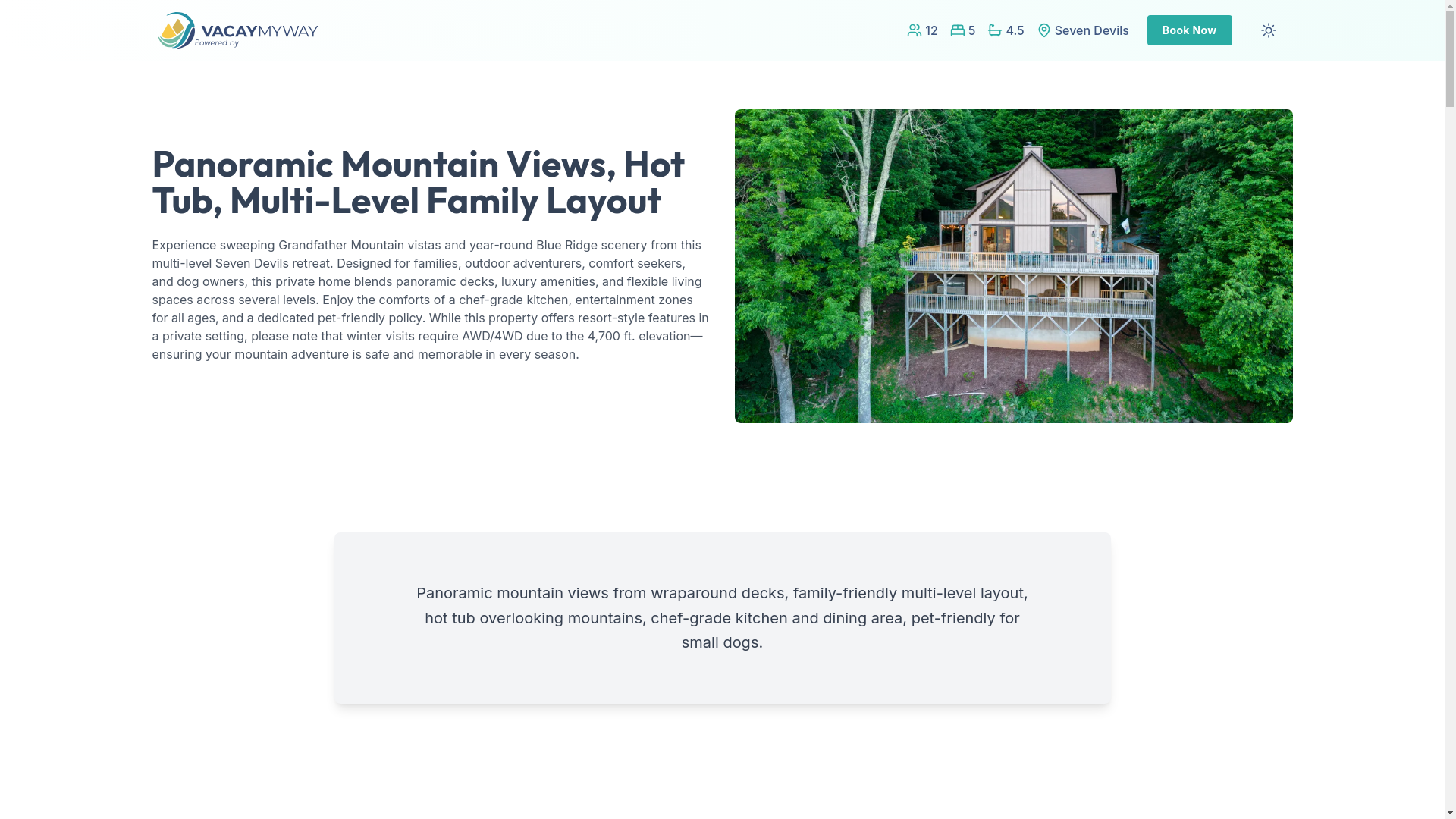 website screenshot of https://peacefulbearpaw.holiday/