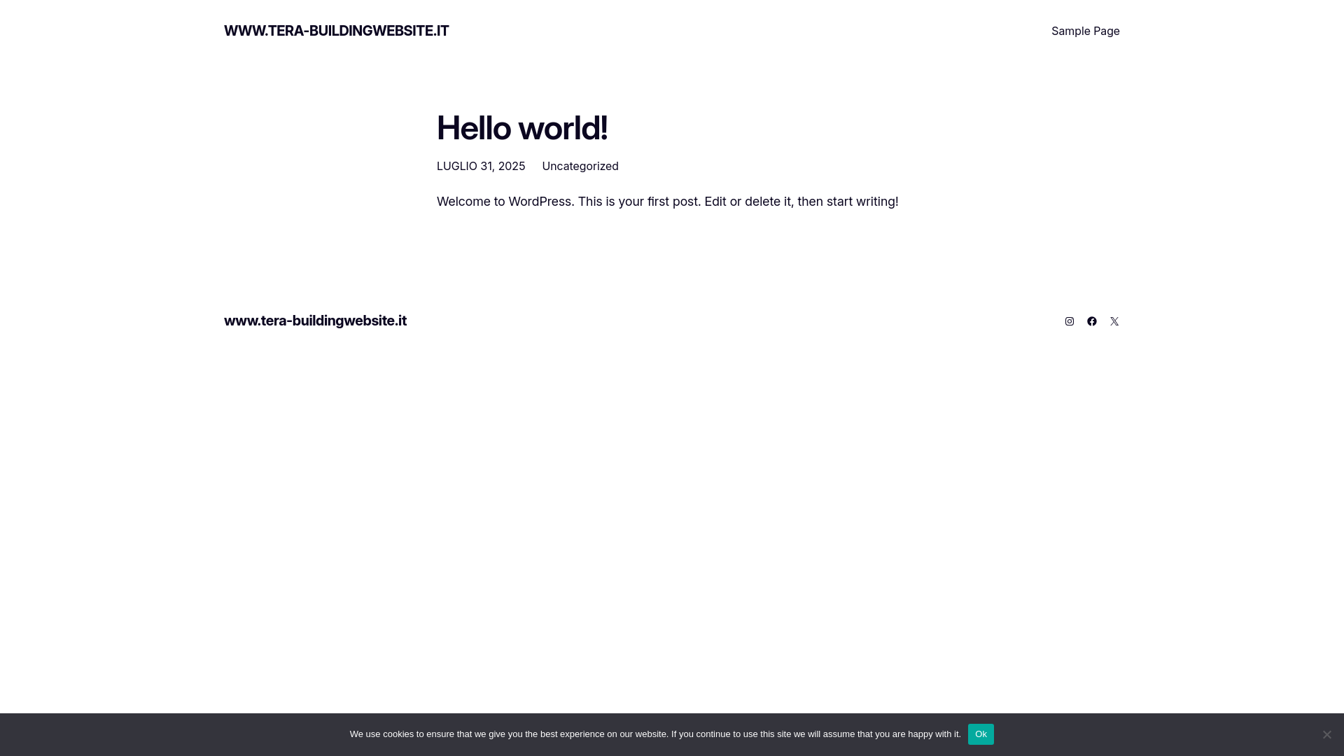 website screenshot of https://tera-buildingwebsite.it/