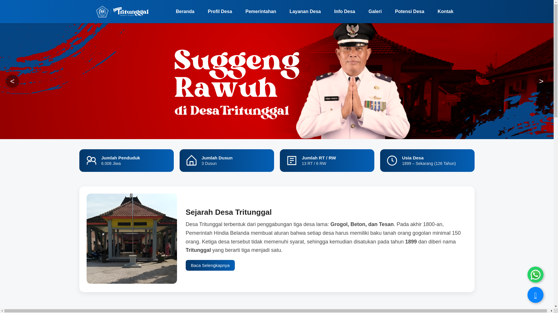 website screenshot of https://desatritunggalbabat.com/