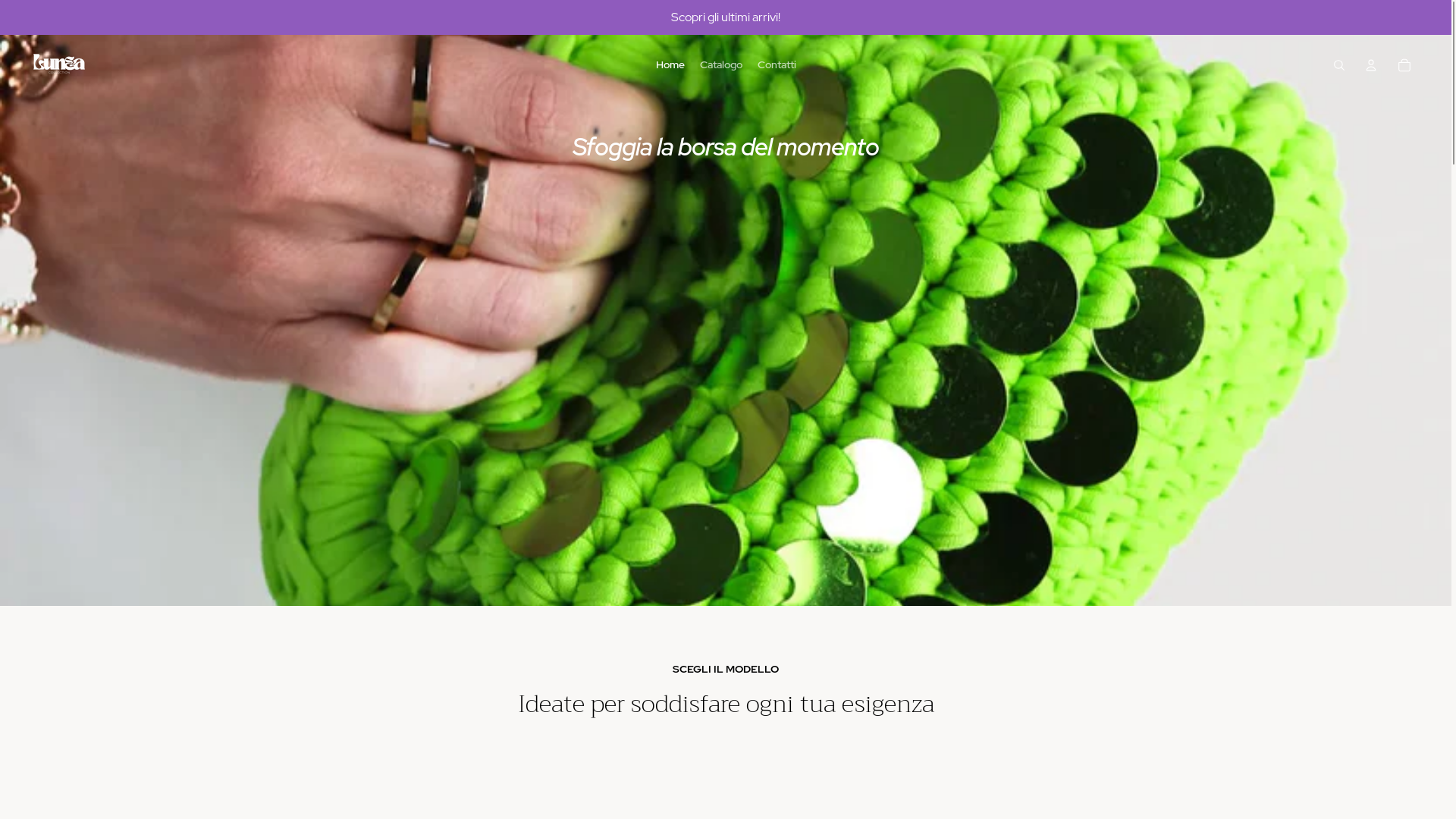website screenshot of https://luneacollection.it/