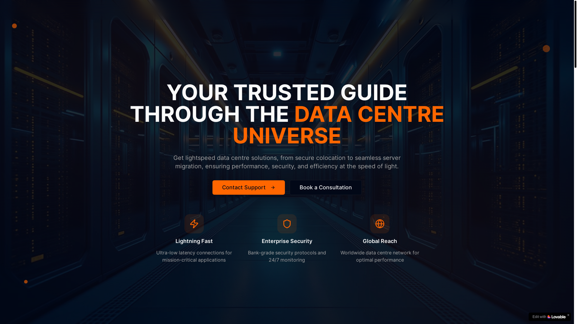 website screenshot of https://lightspeeddata.com.au/