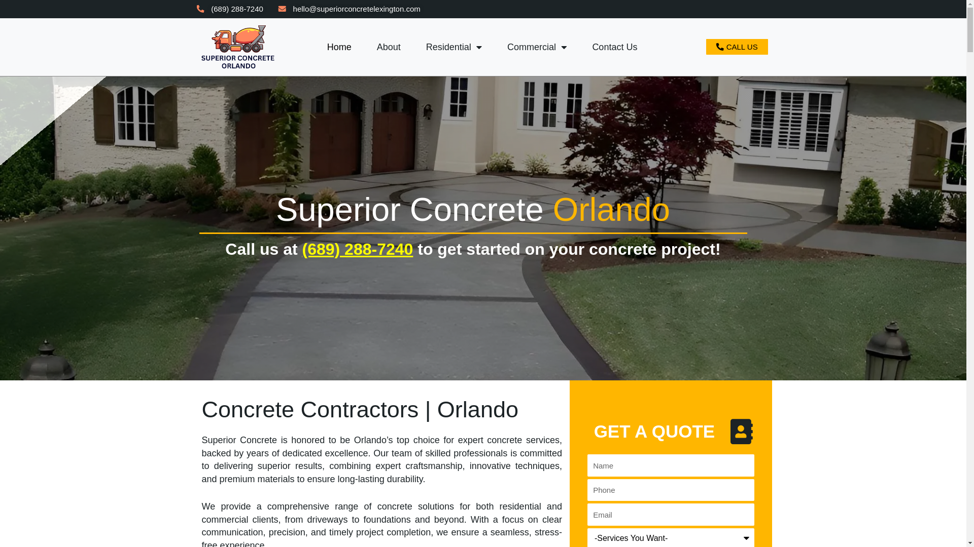 website screenshot of https://superiorconcretelexington.com/