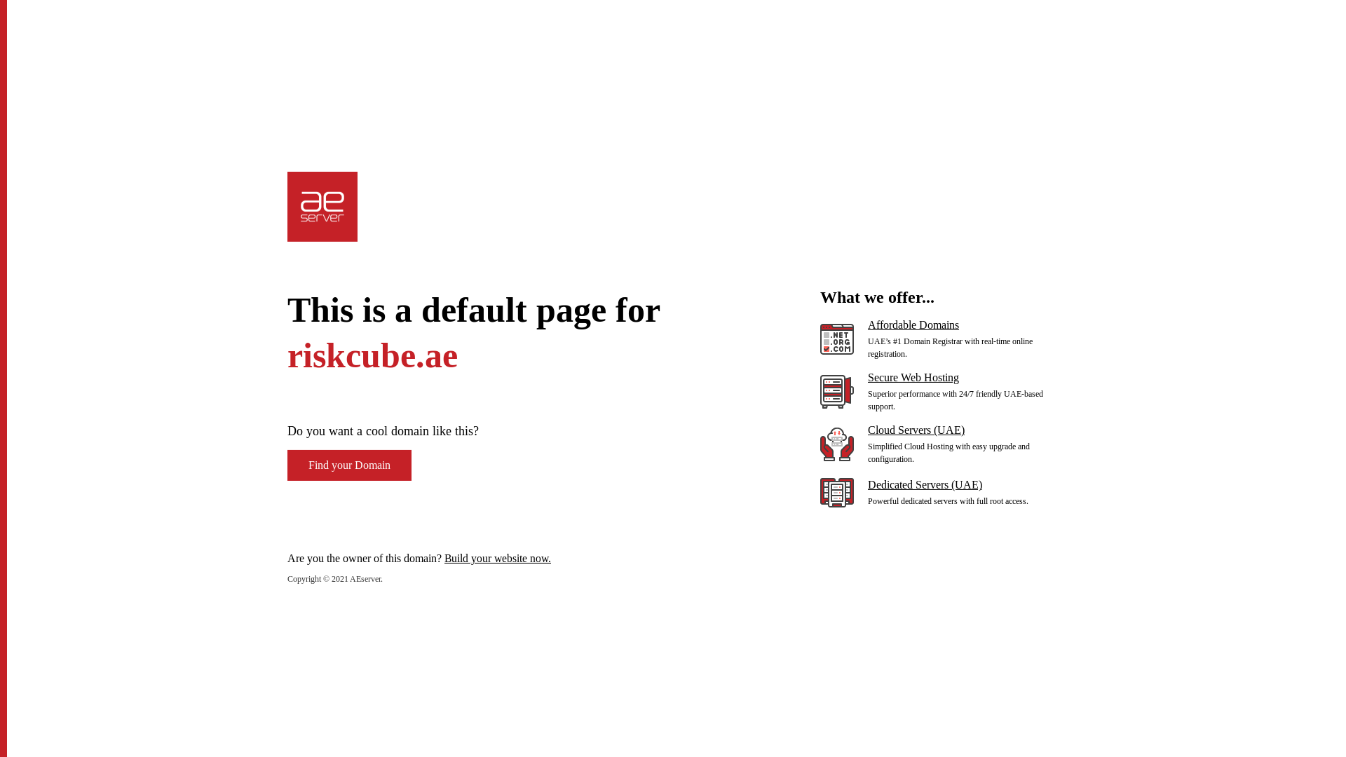 website screenshot of https://riskcube.ae/