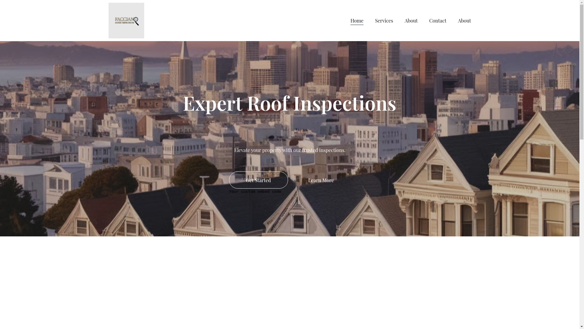 website screenshot of https://faccianoroofinspections.com/