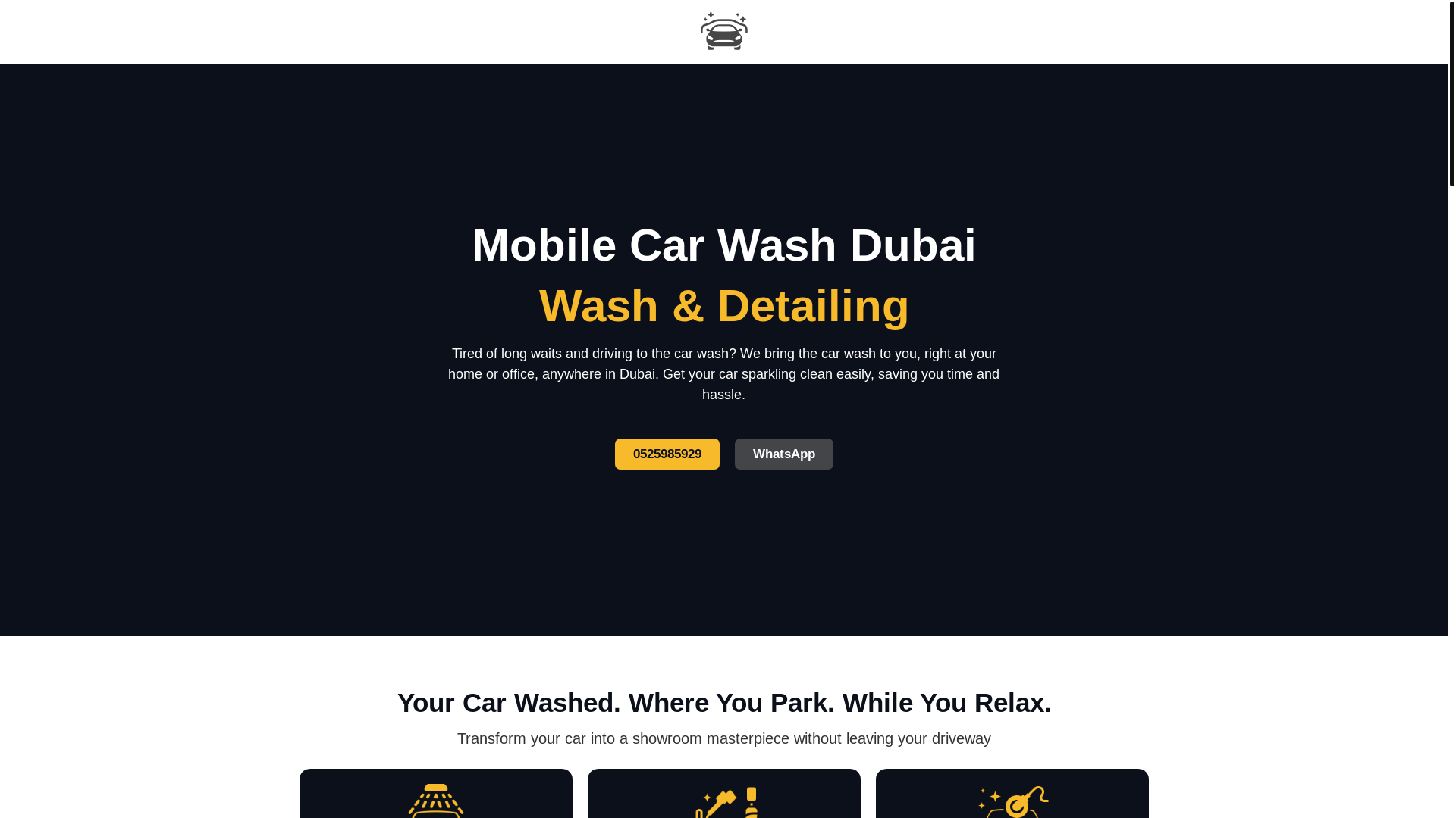 website screenshot of https://carpathcarwash.com/