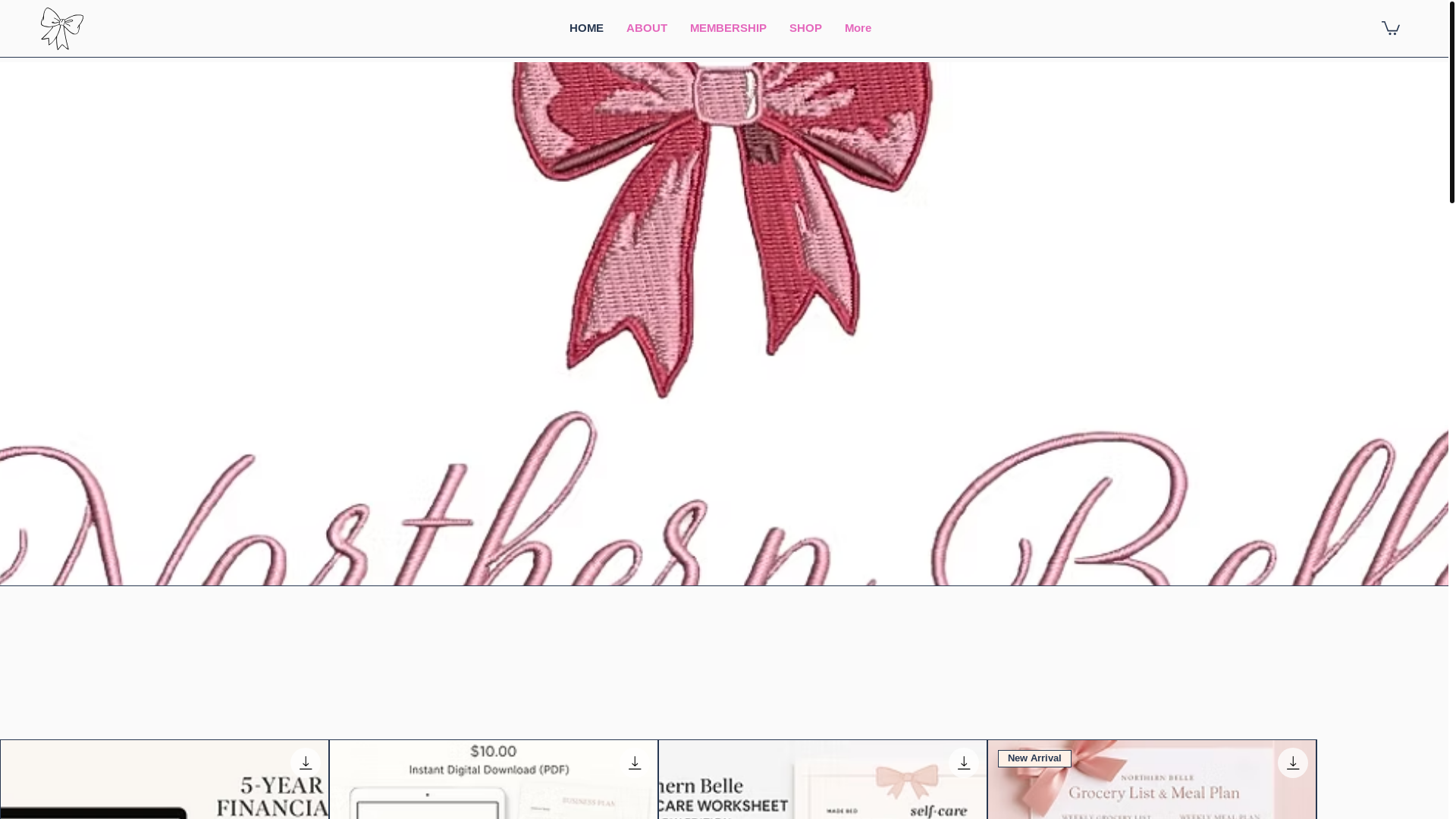 website screenshot of https://northenbellesociety.com/