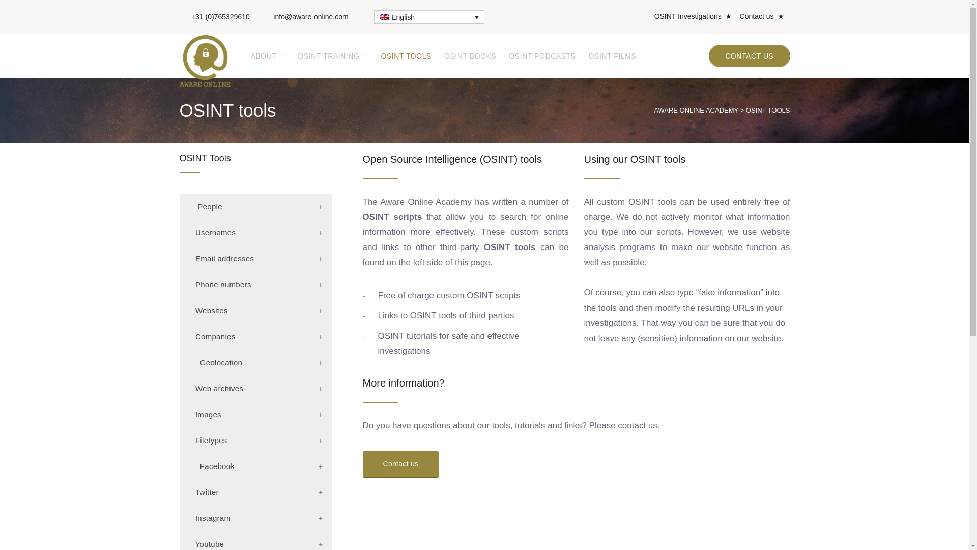 website screenshot of https://www.aware-online.com/en/osint-tools/