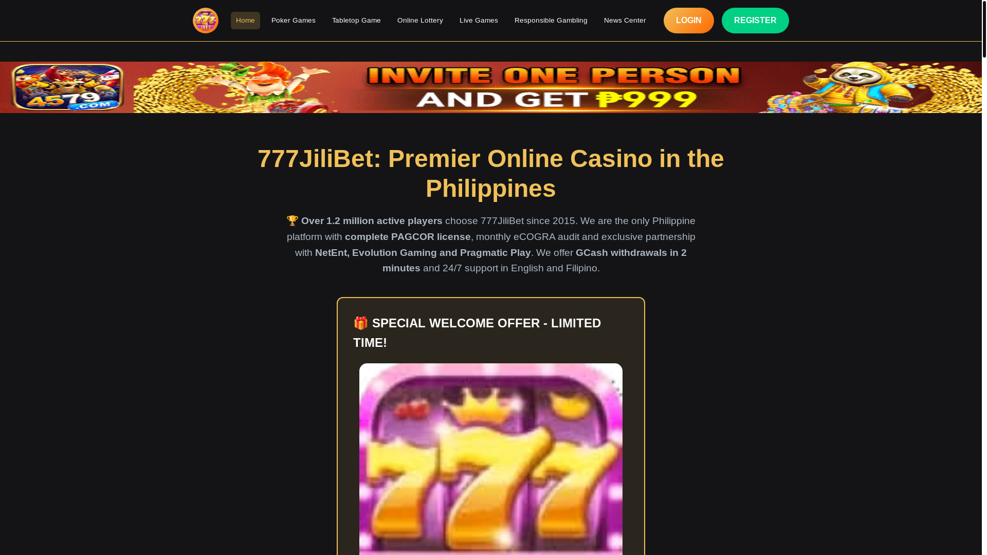 website screenshot of https://www777jilibet.com/