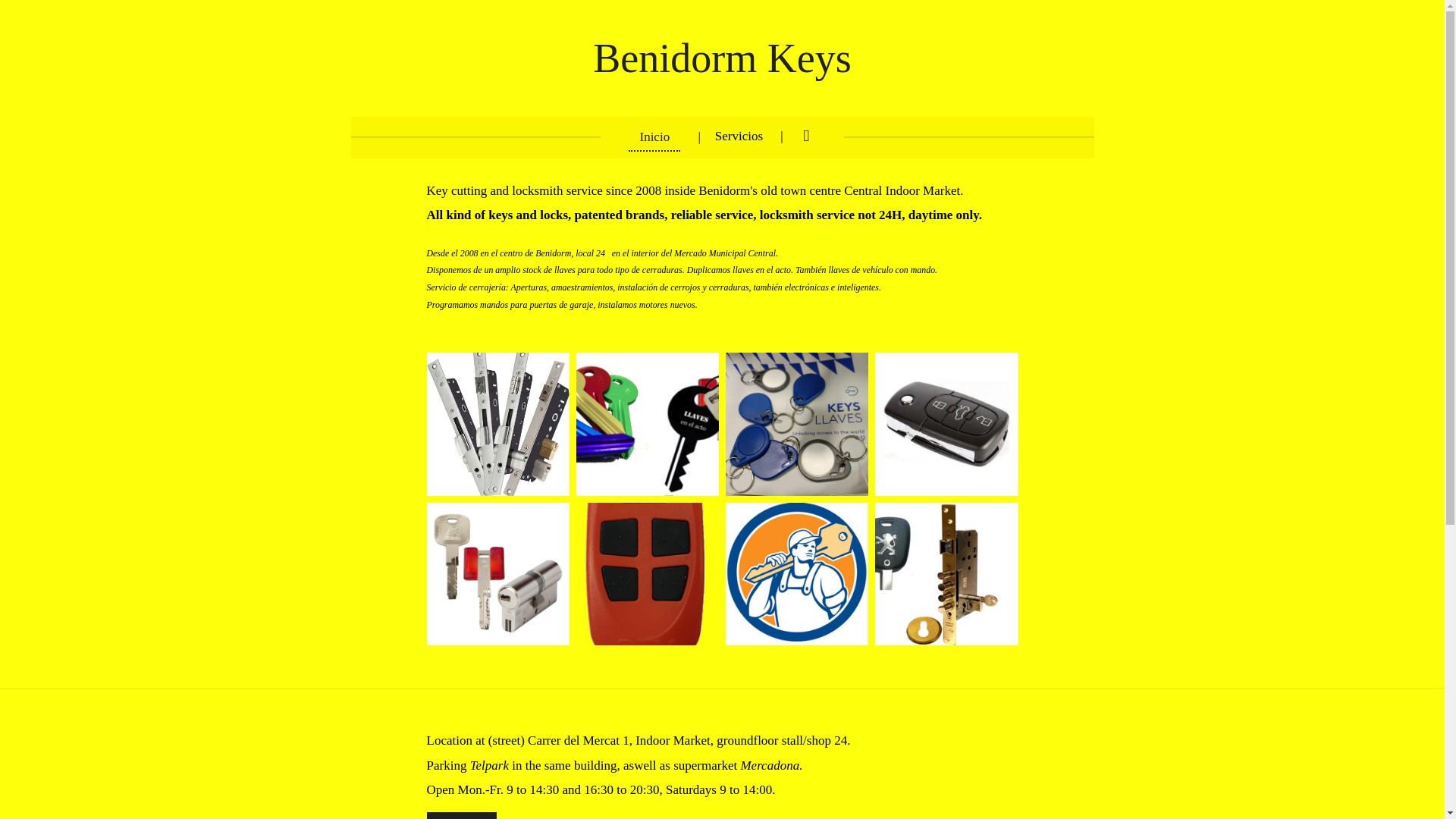 website screenshot of https://benidormkeys.store/