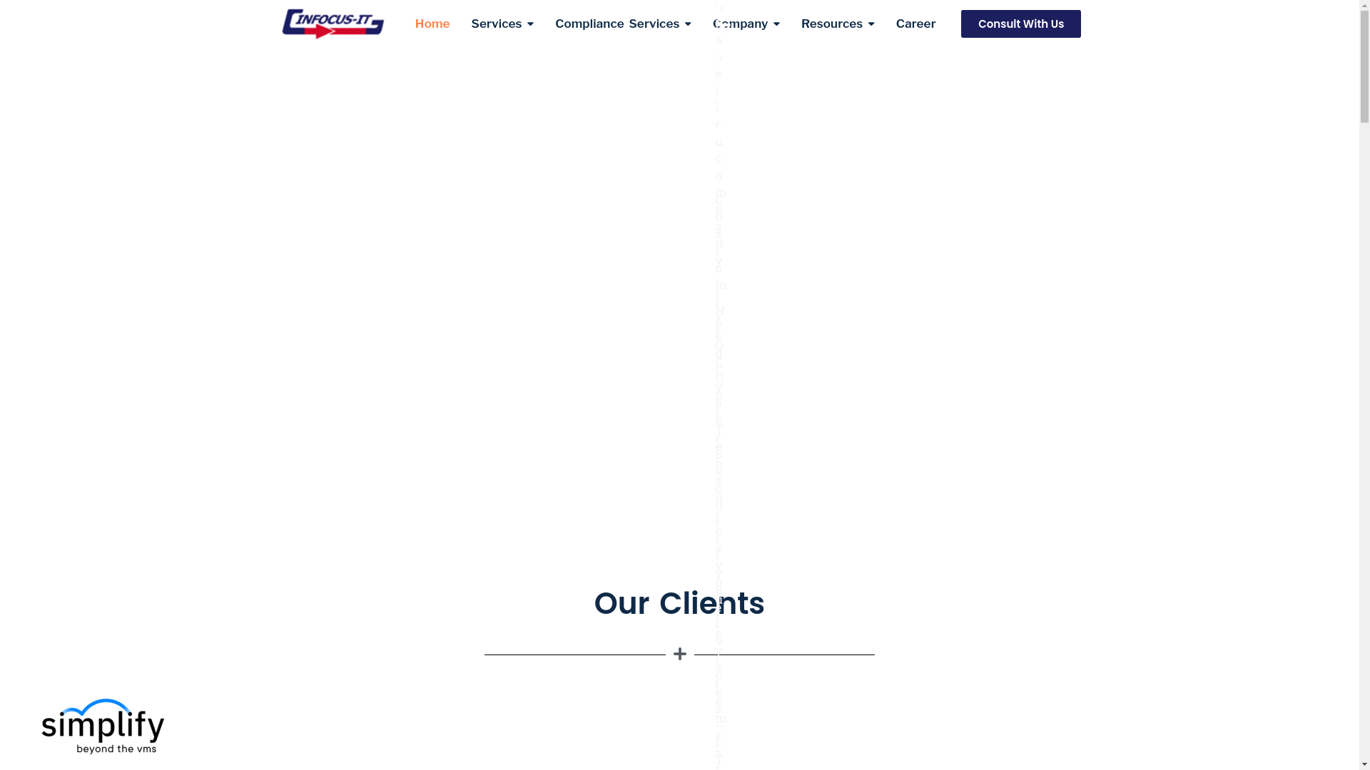 website screenshot of https://infocus-it.com/