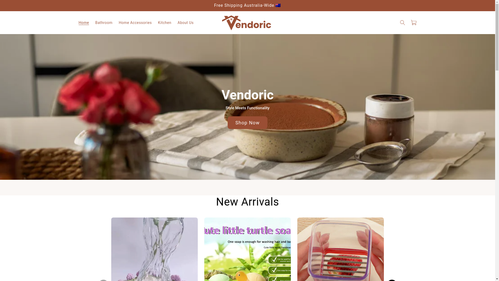 website screenshot of https://vendoric.shop/