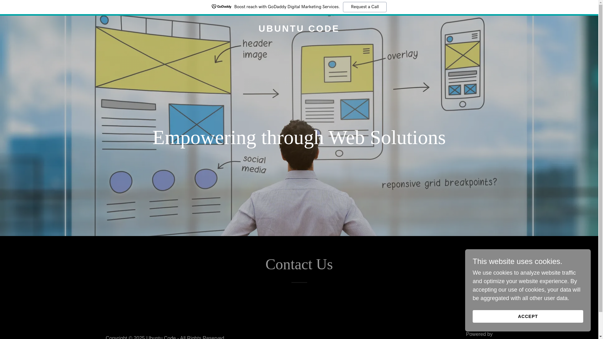 website screenshot of https://ubuntucode.africa/