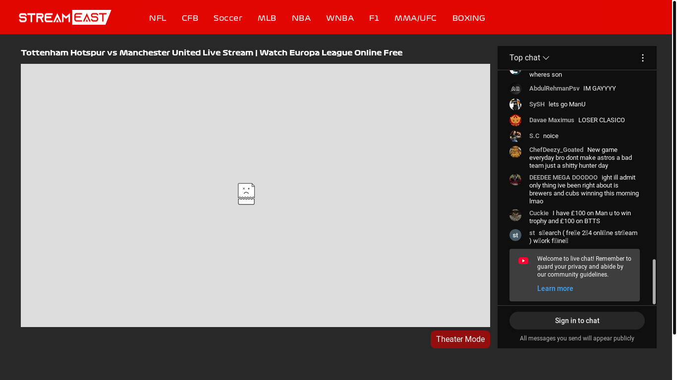 website screenshot of https://www.streameast.gd/fixture/149839470